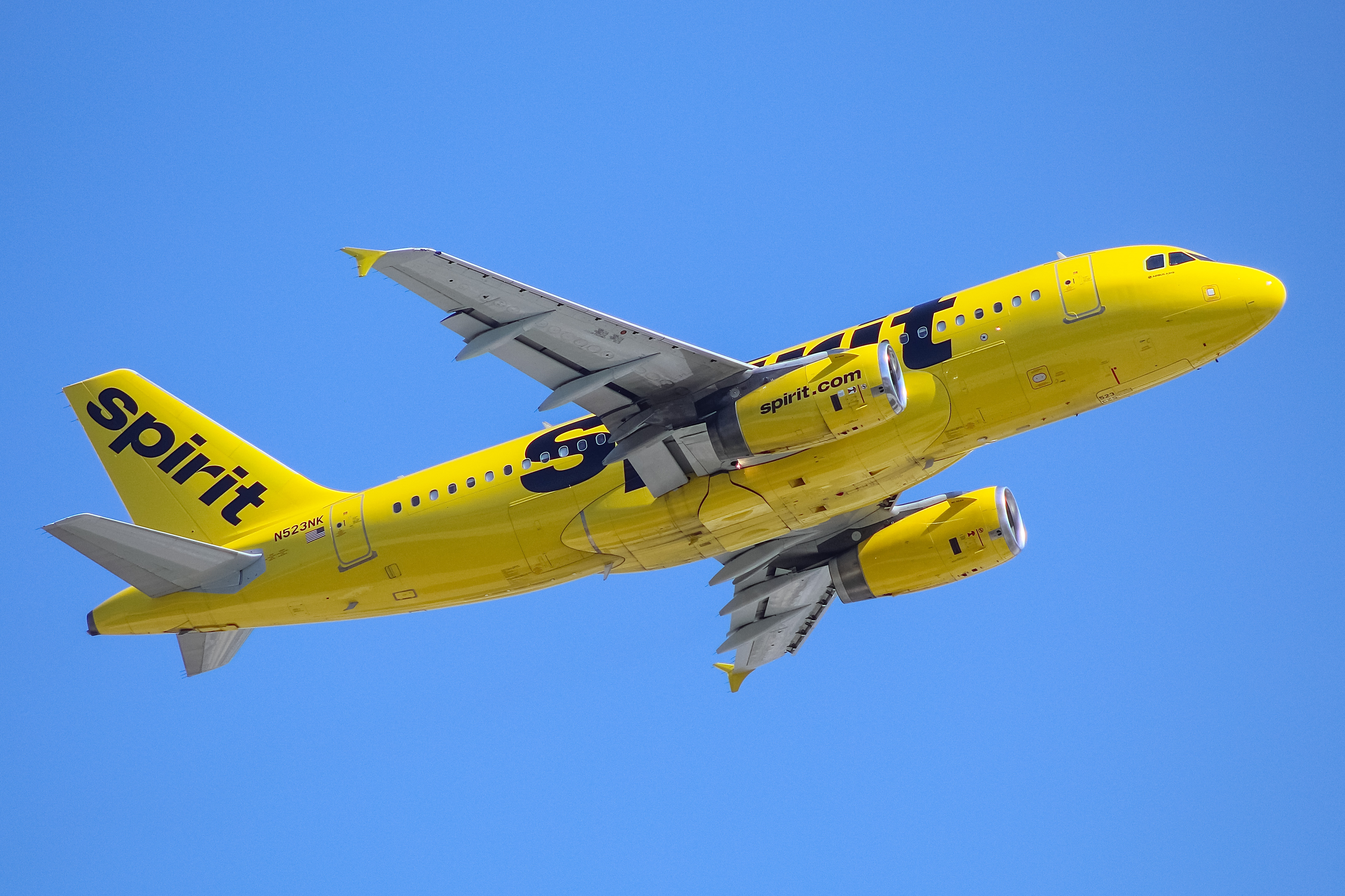 Full size: Spirit Airlines Airbus A319 N523NK at Chicago O'Hare International Airport