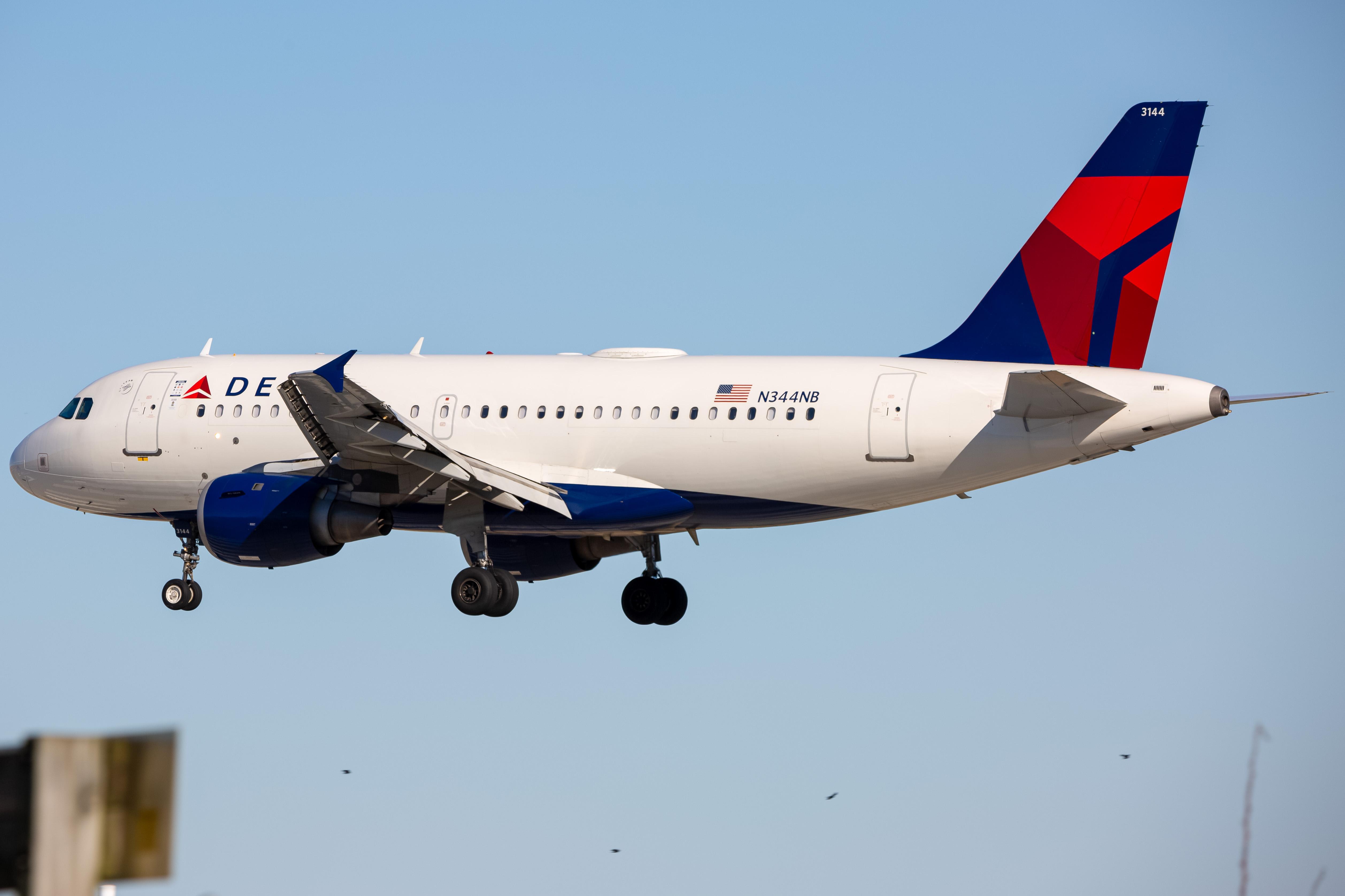 Full size: Delta Airlines Airbus A319 N344NB at Baltimore/Washington International Thurgood Marshall Airport