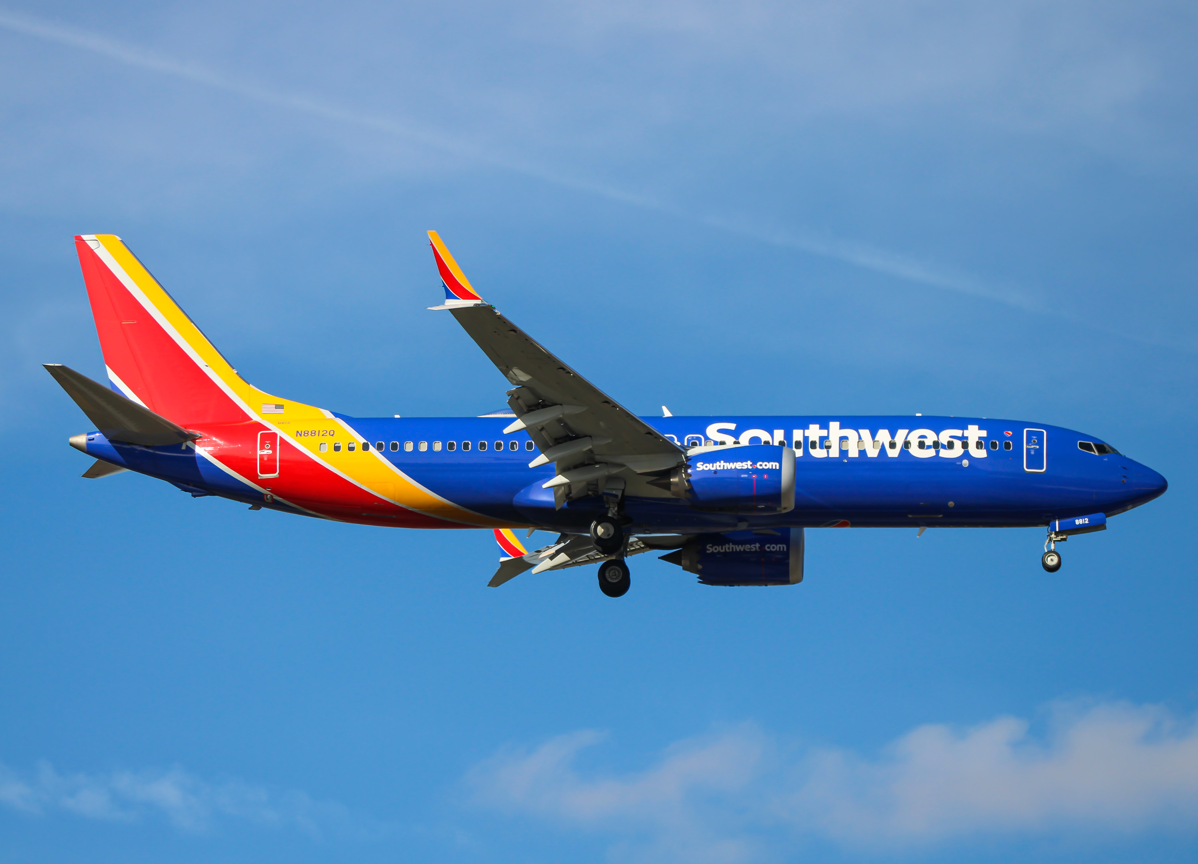 Full size: Southwest Airlines Boeing 737 MAX 8 N8812Q at Baltimore/Washington International Thurgood Marshall Airport