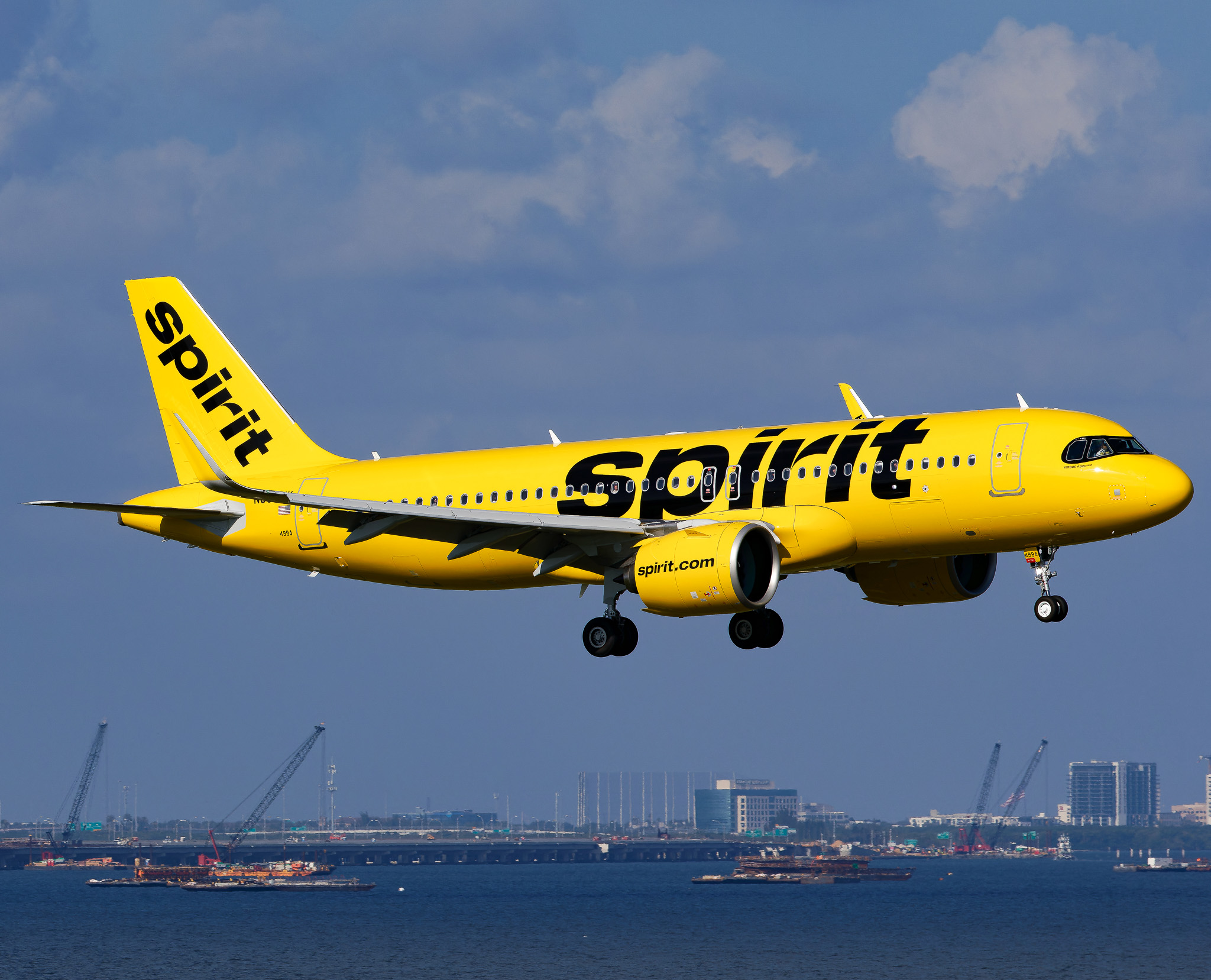Full size: Spirit Airlines Airbus A320NEO N994NK at Tampa International Airport