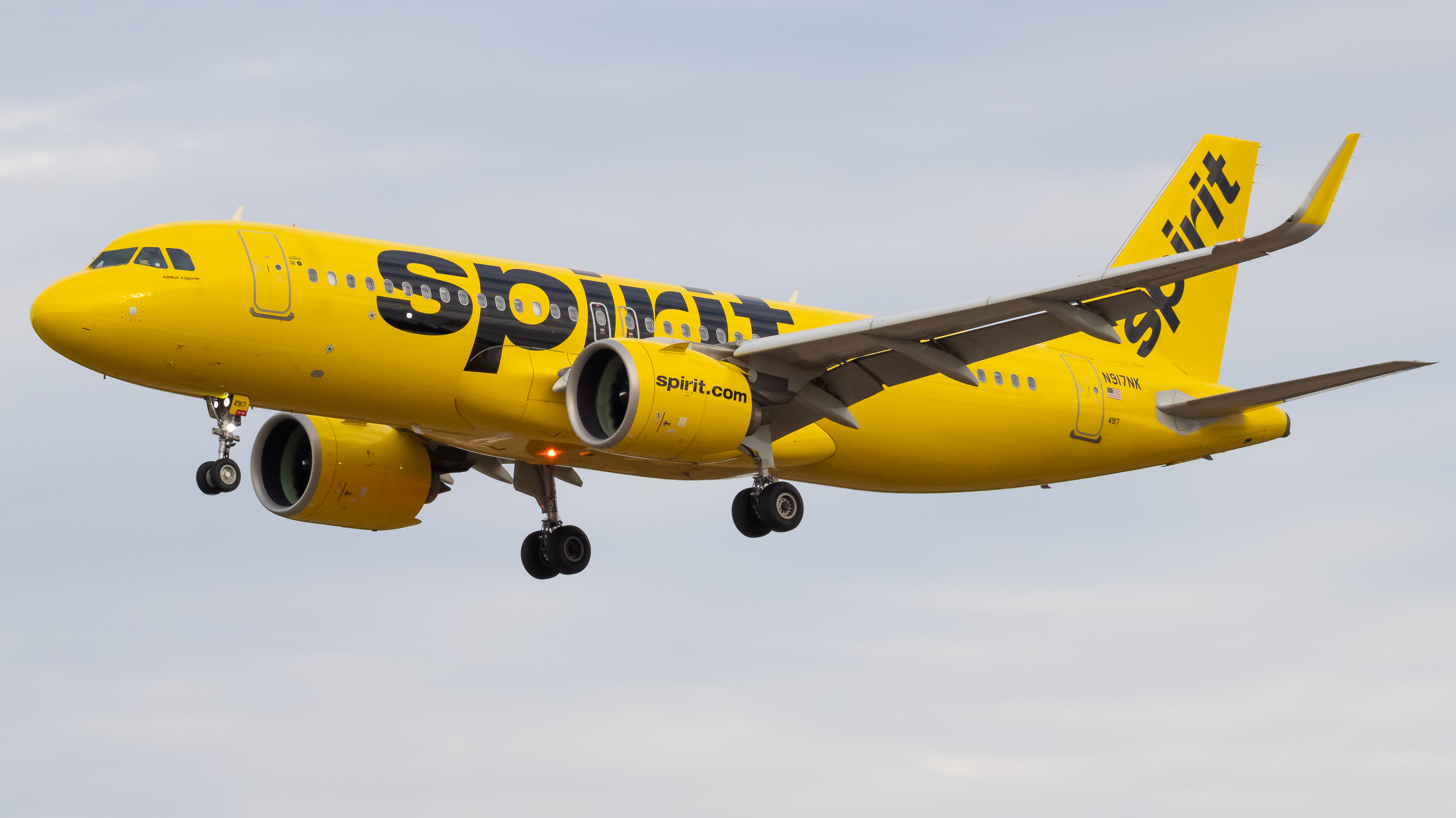 Full size: Spirit Airlines Airbus A320 NEO N917NK at Baltimore/Washington International Thurgood Marshall Airport