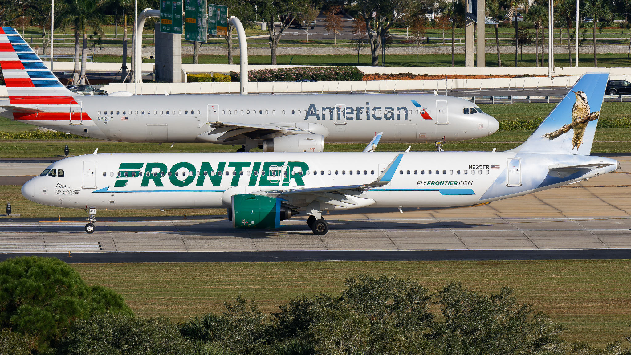 Full size: Frontier Airlines Airbus A321-271NX N625FR at Tampa International Airport