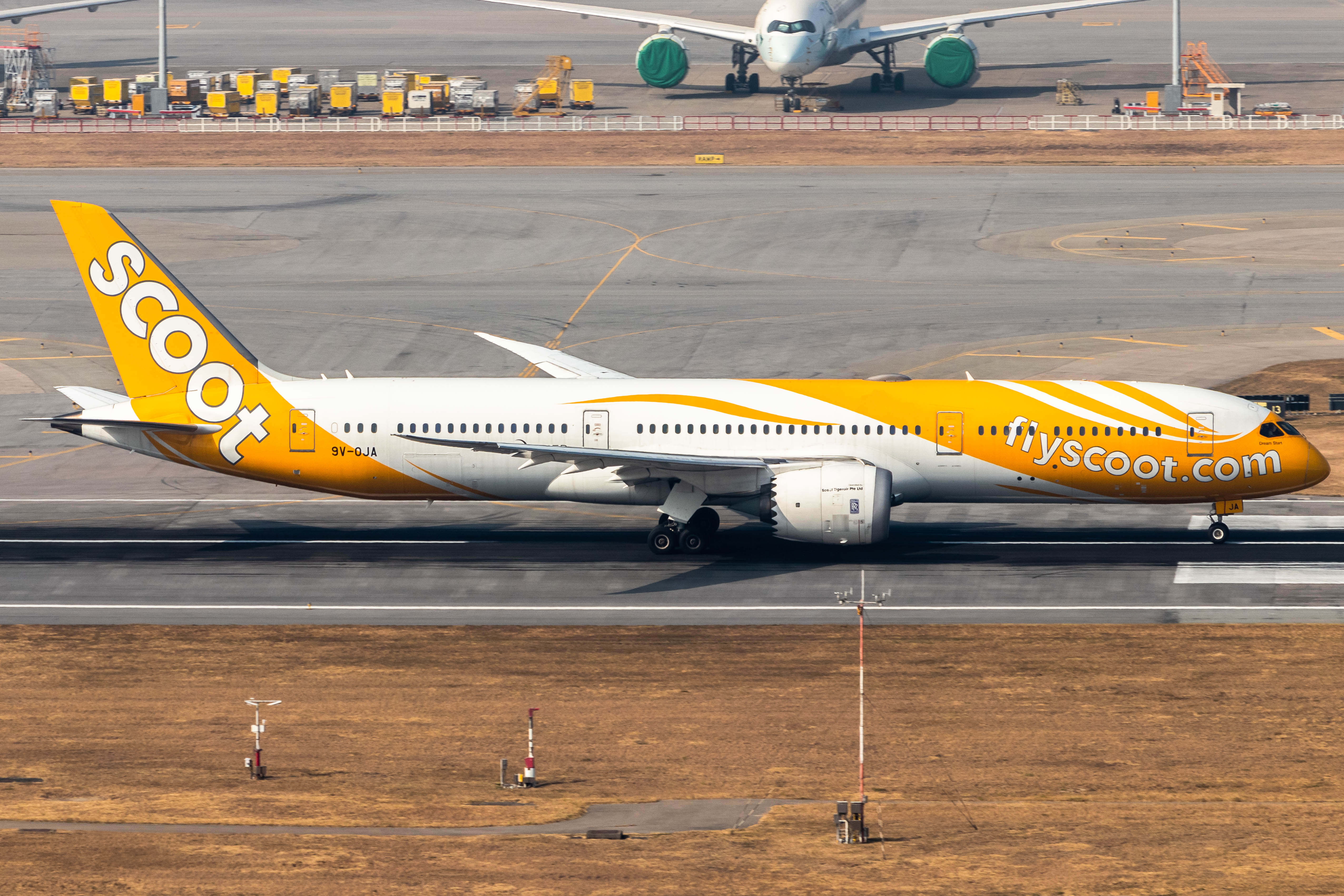 Full size: Scoot Boeing 787-9 9V-OJA at Hong Kong International Airport