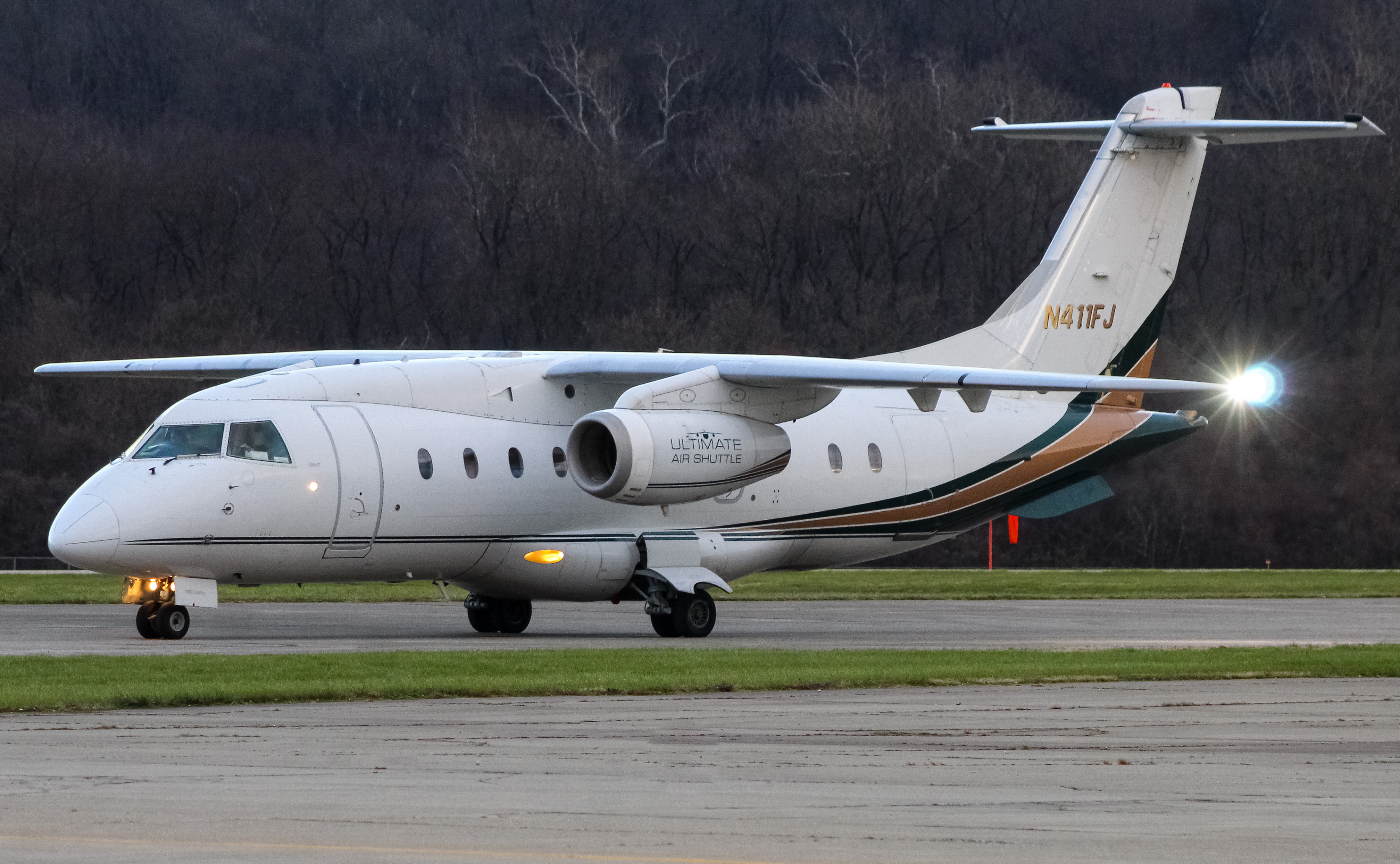 Full size: Ultimate Air Shuttle Dornier 328 JET N411FJ at Cincinnati Municipal Airport/Lunken Field