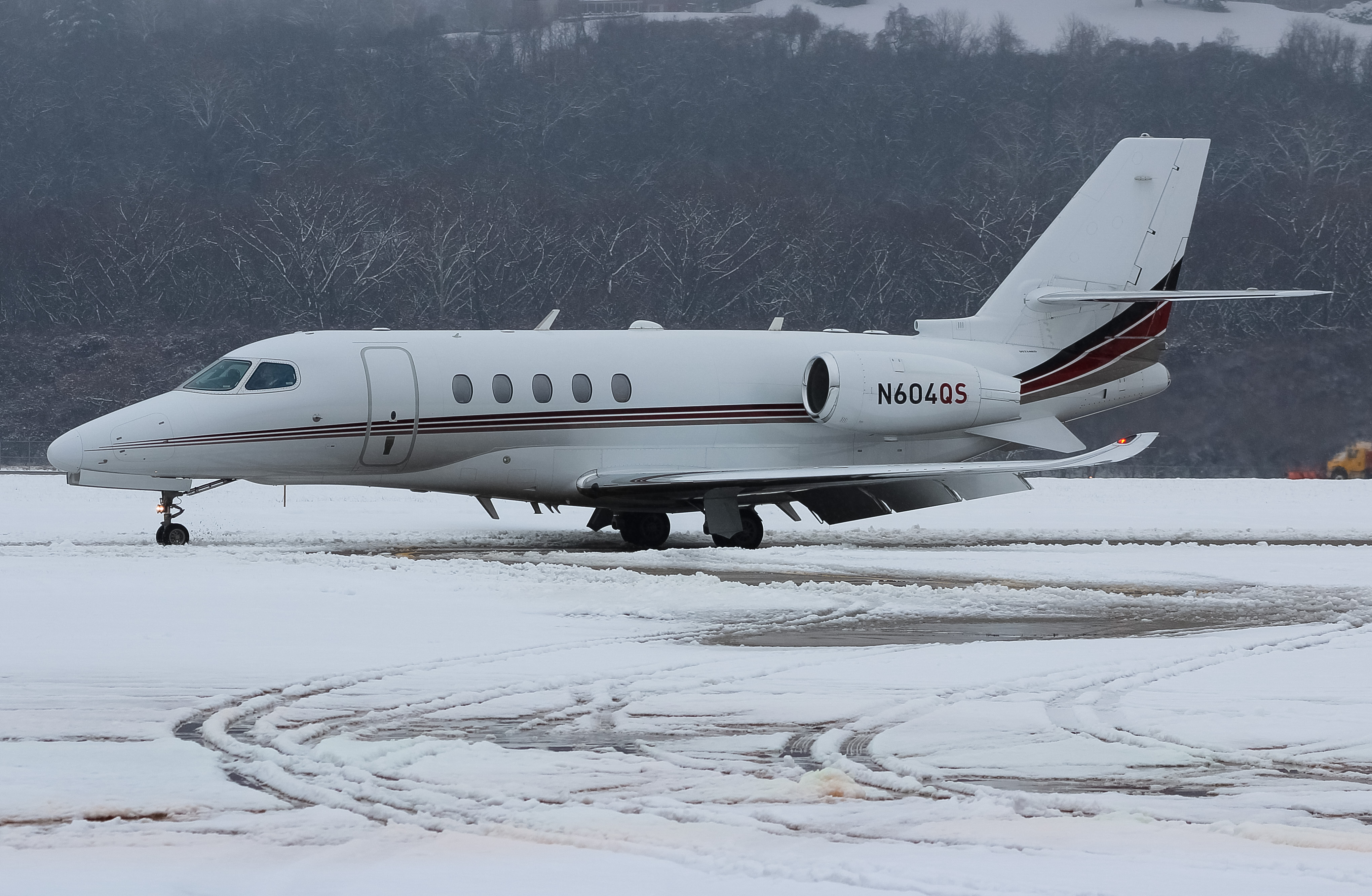 Full size: NetJets Cessna 680 Citation Latitude N604QS at Cincinnati Municipal Airport/Lunken Field