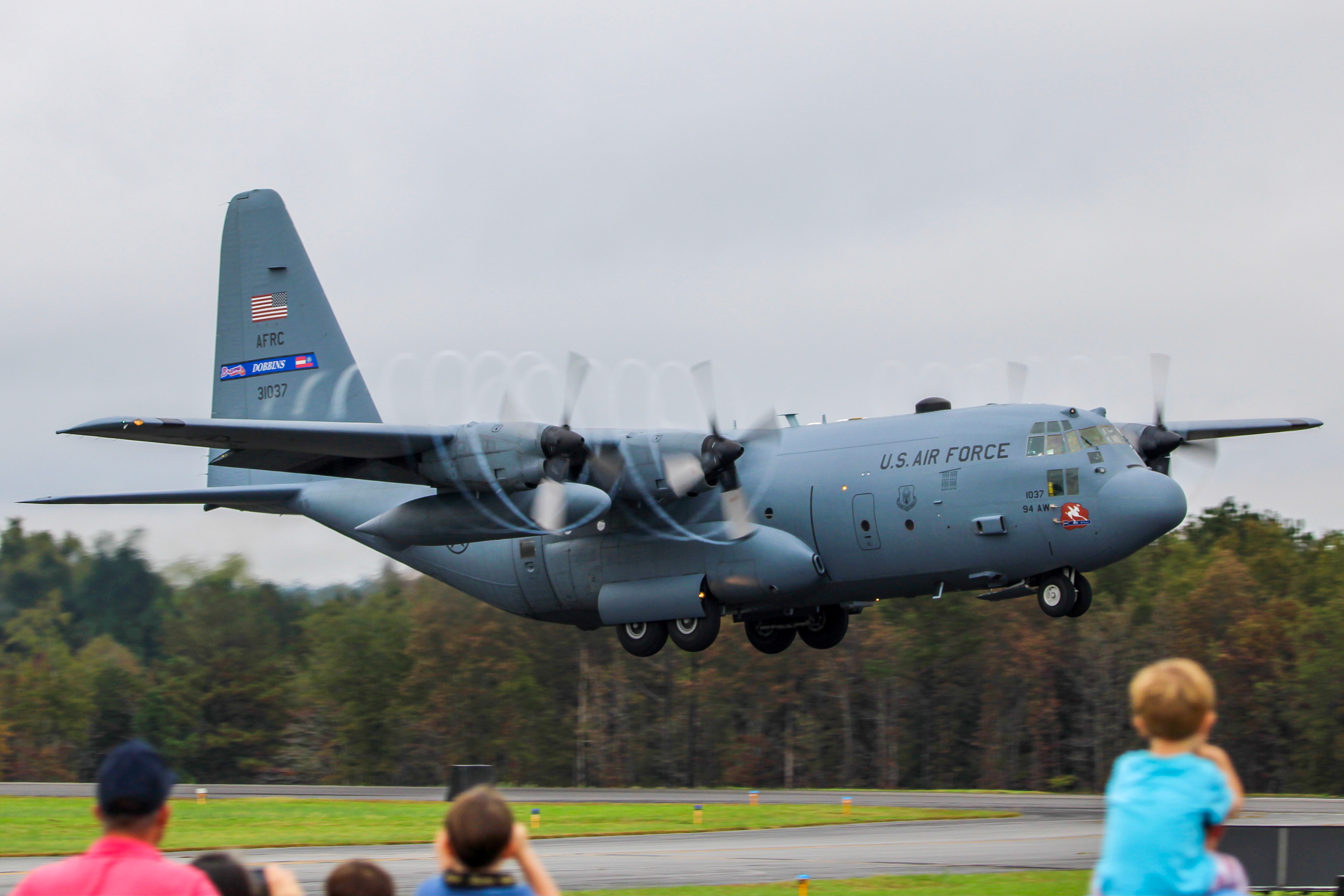 Full size: USAF - United States Air Force C130 83-1037 at Rome Richard B. Russell Airport