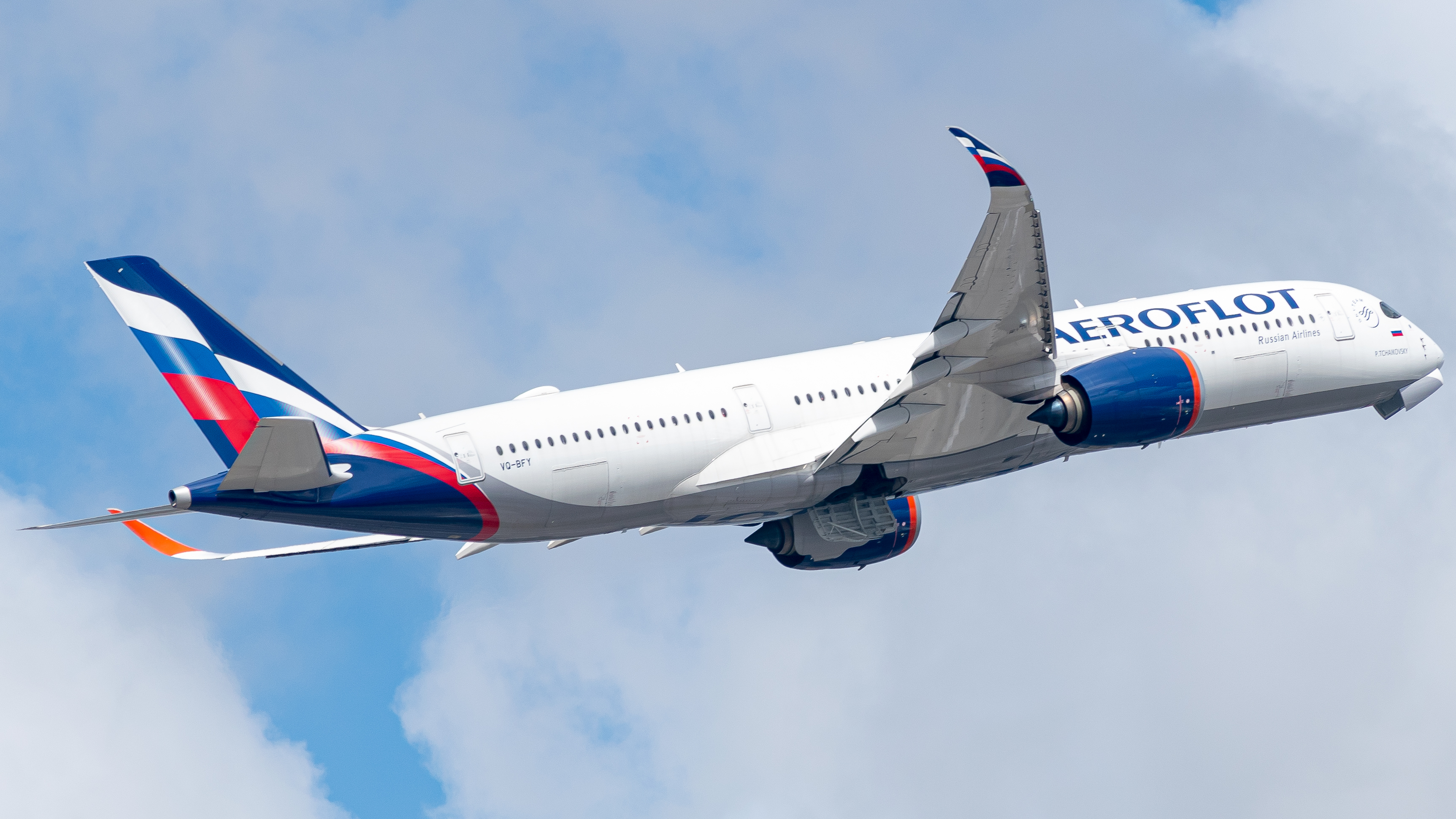 Full size: Aeroflot Airbus A350-900 VQ-BFY at Miami International Airport