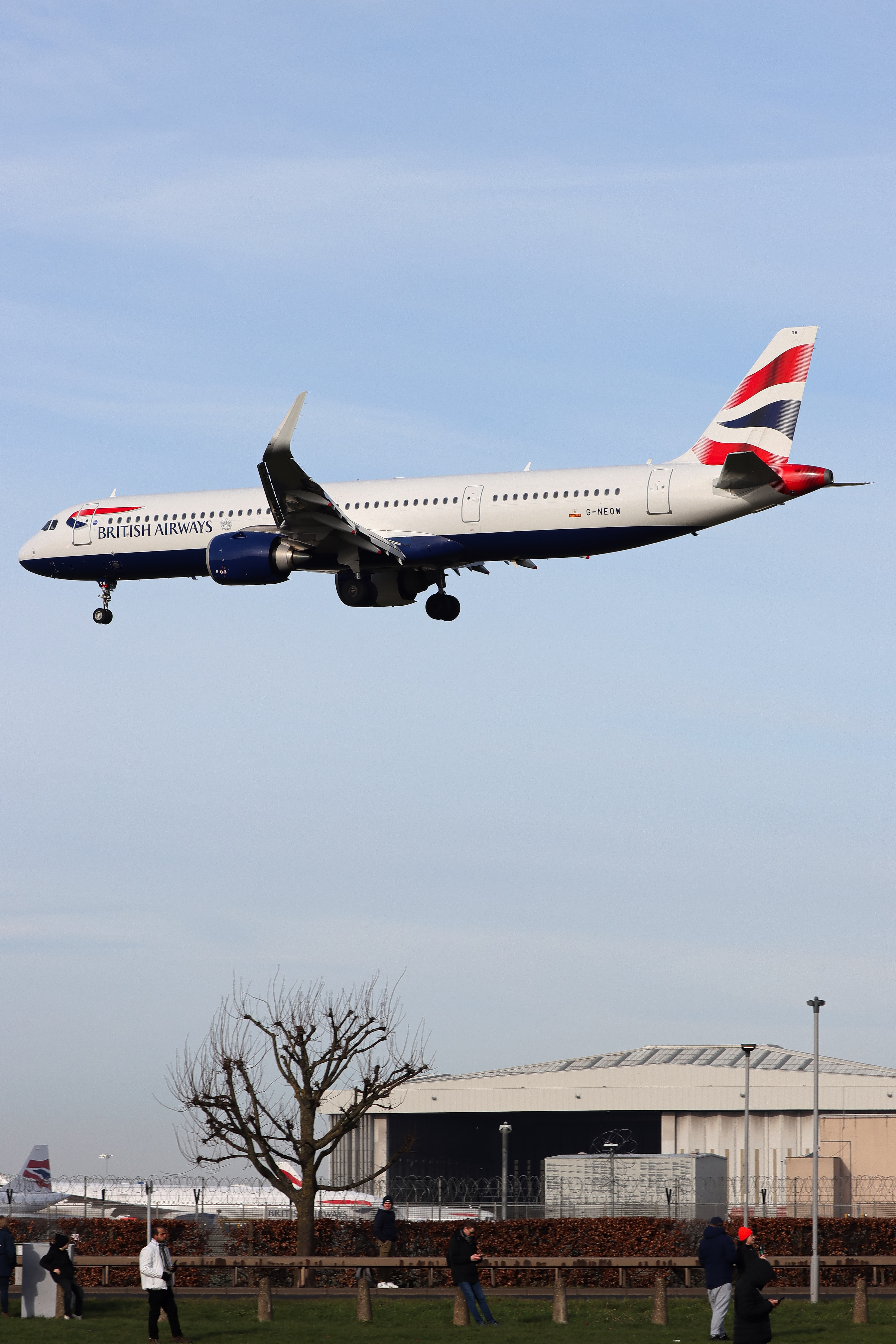Full size: British Airways Airbus A321NEO G-NEOW at London Heathrow International Airport