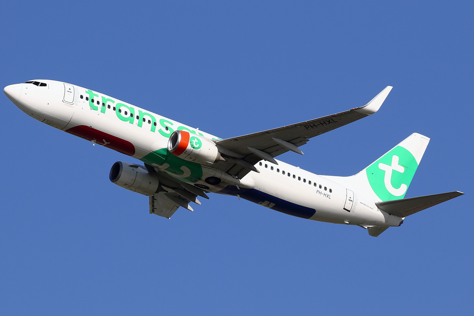 Full size: Transavia Airlines Boeing 737-800 PH-HXL at Amsterdam Schiphol Airport