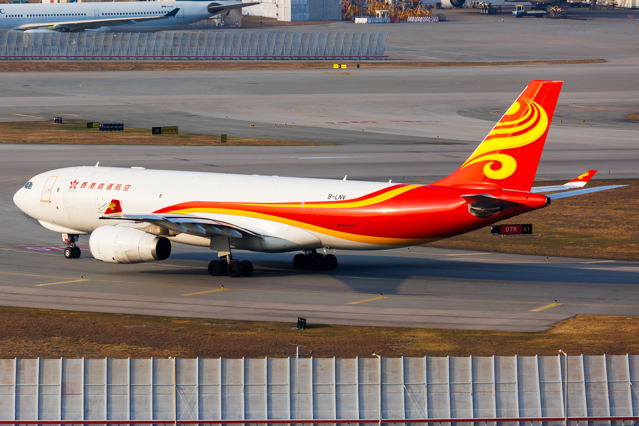 Full size: Hong Kong Air Cargo Airbus A330-200F B-LNV at Hong Kong International Airport