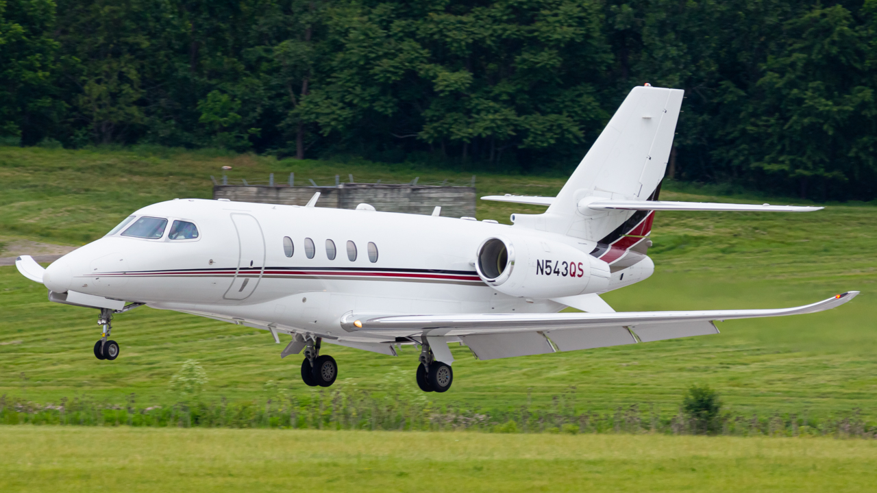 Full size: NetJets Cessna Citation Latitude N543QS at John Glenn Columbus International Airport
