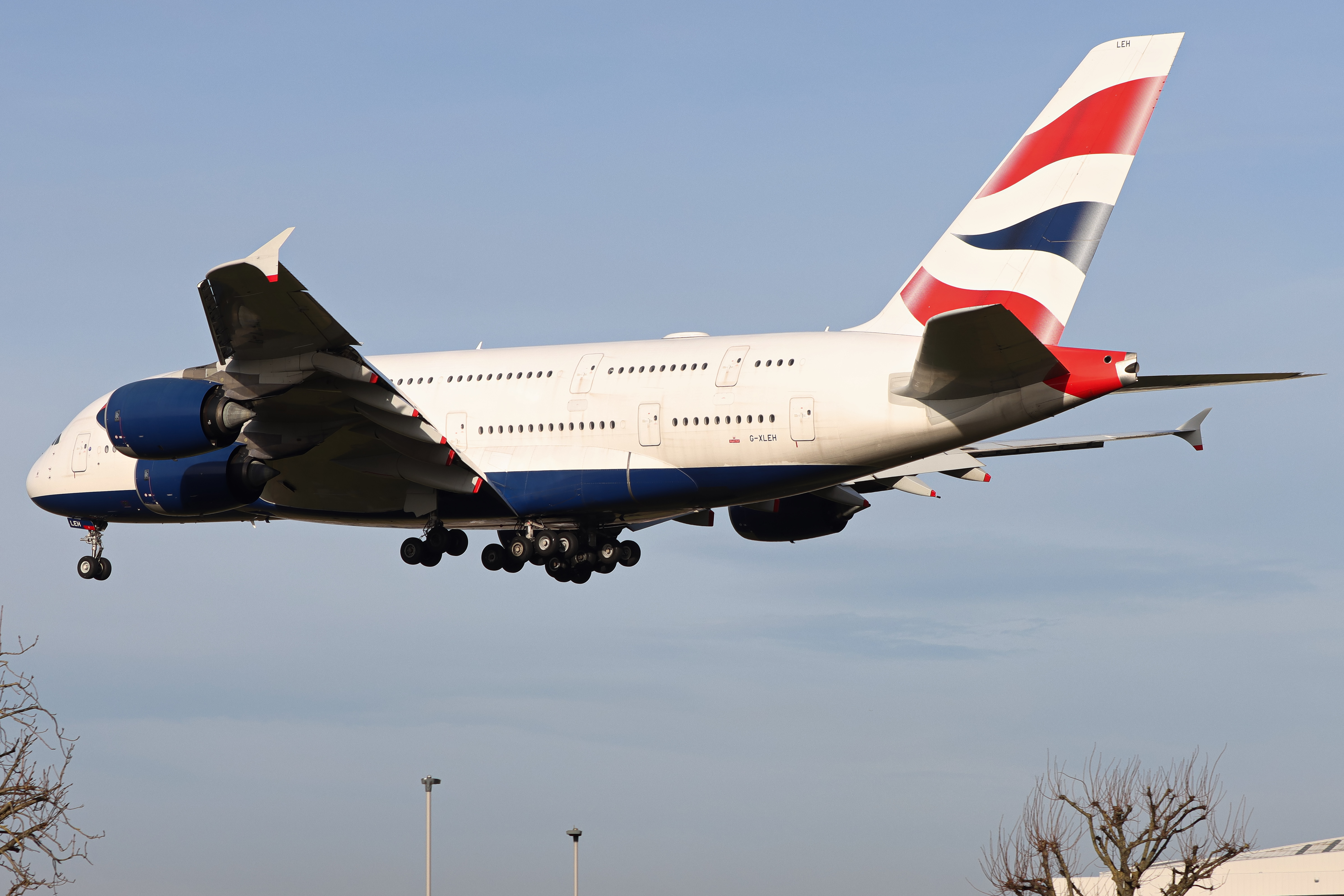 Full size: British Airways Airbus A380-800 G-XLEH at London Heathrow International Airport