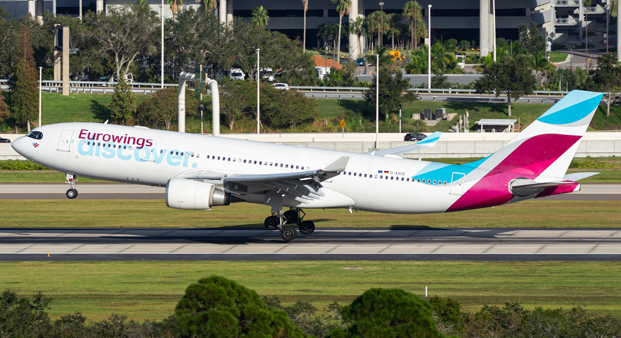 Full size: Eurowings Airbus A330-200 D-AXGE at Tampa International Airport