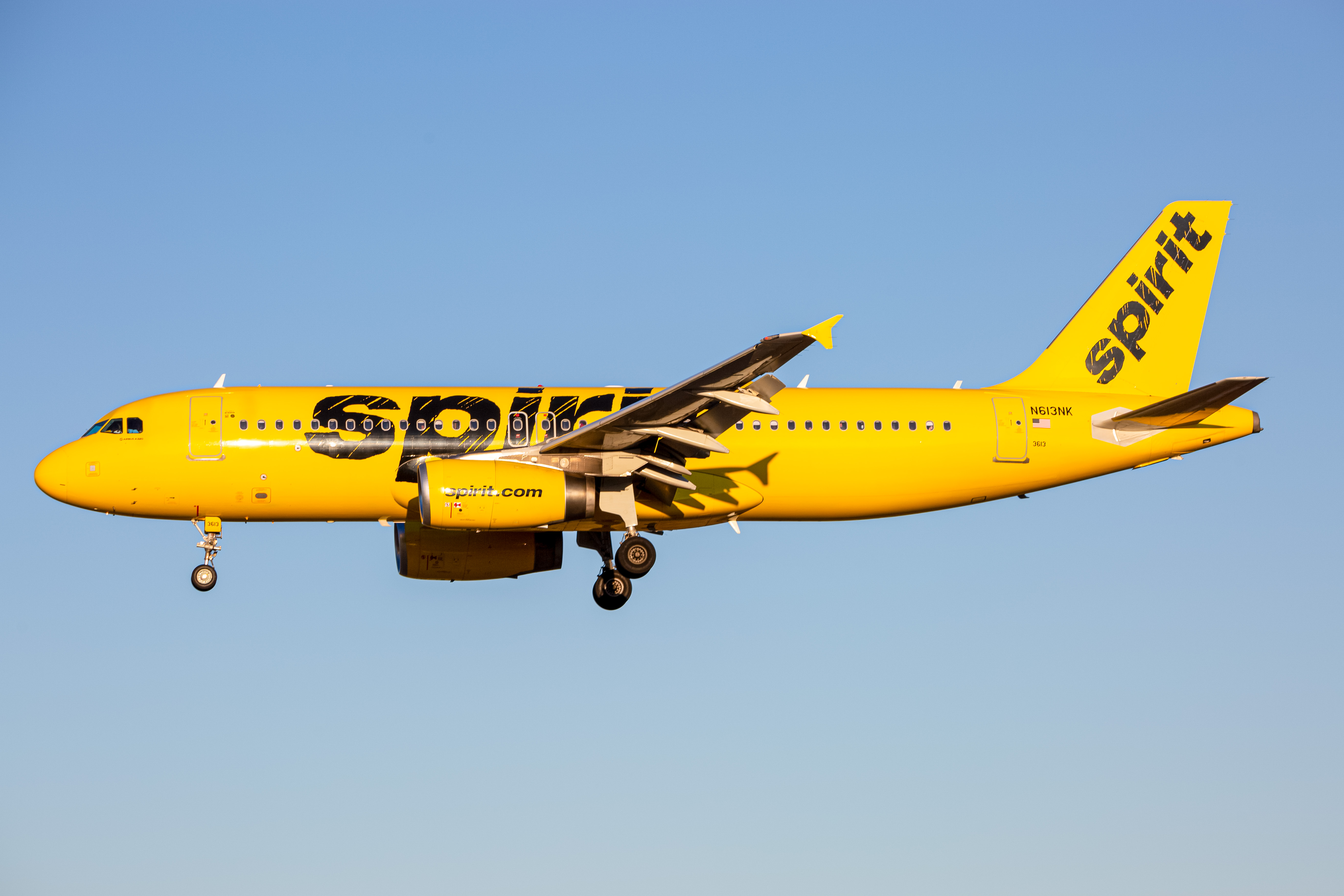 Full size: Spirit Airlines Airbus A320 N613NK at Baltimore/Washington International Thurgood Marshall Airport
