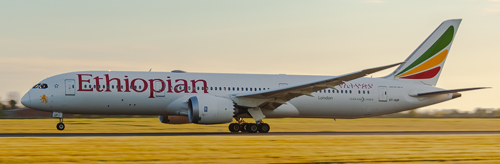 Full size: Ethiopian Boeing 787-9 ET-AUP at Dublin International Airport
