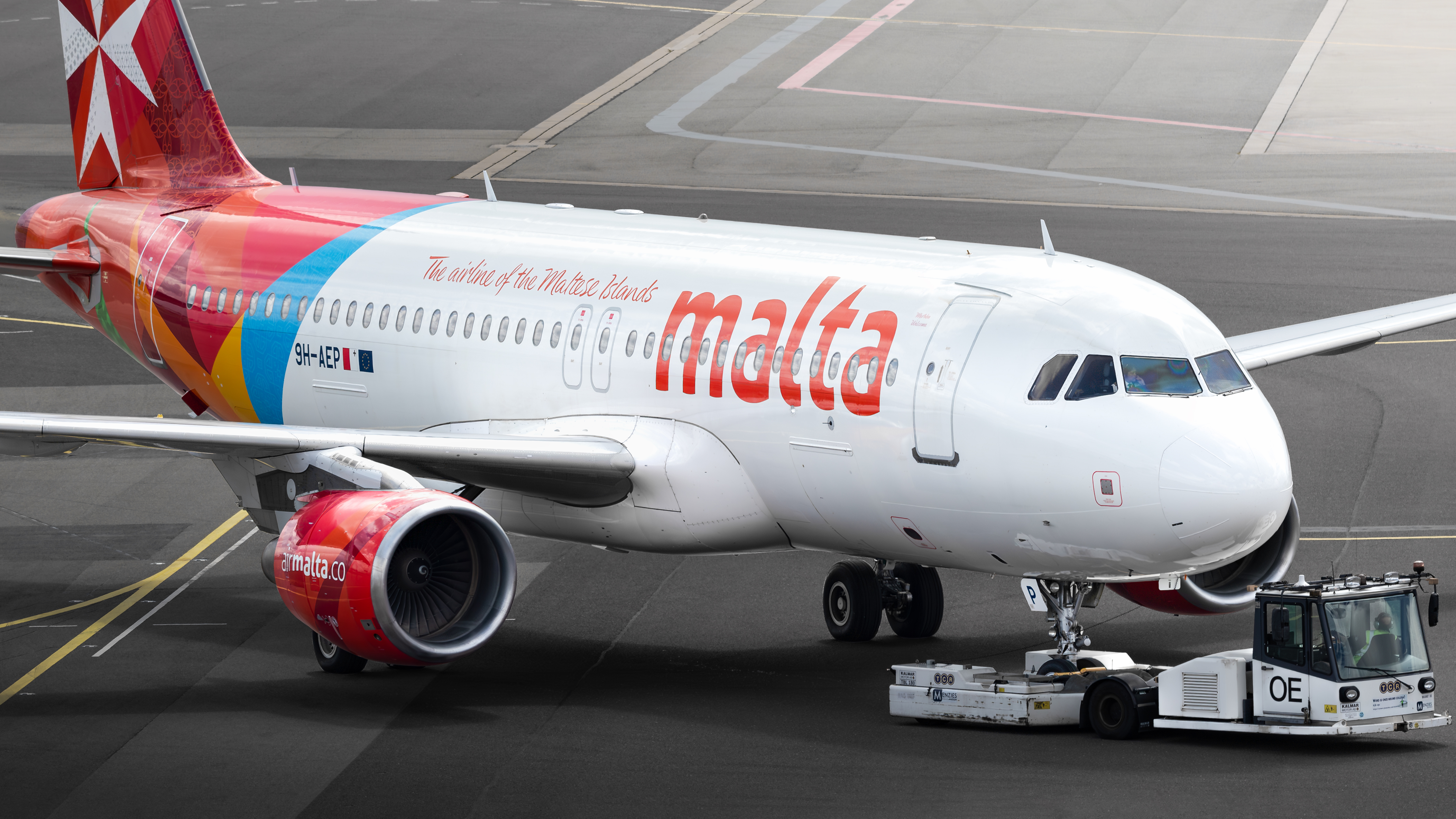 Full size: Air Malta Airbus A320 9H-AEP at Amsterdam Schiphol Airport