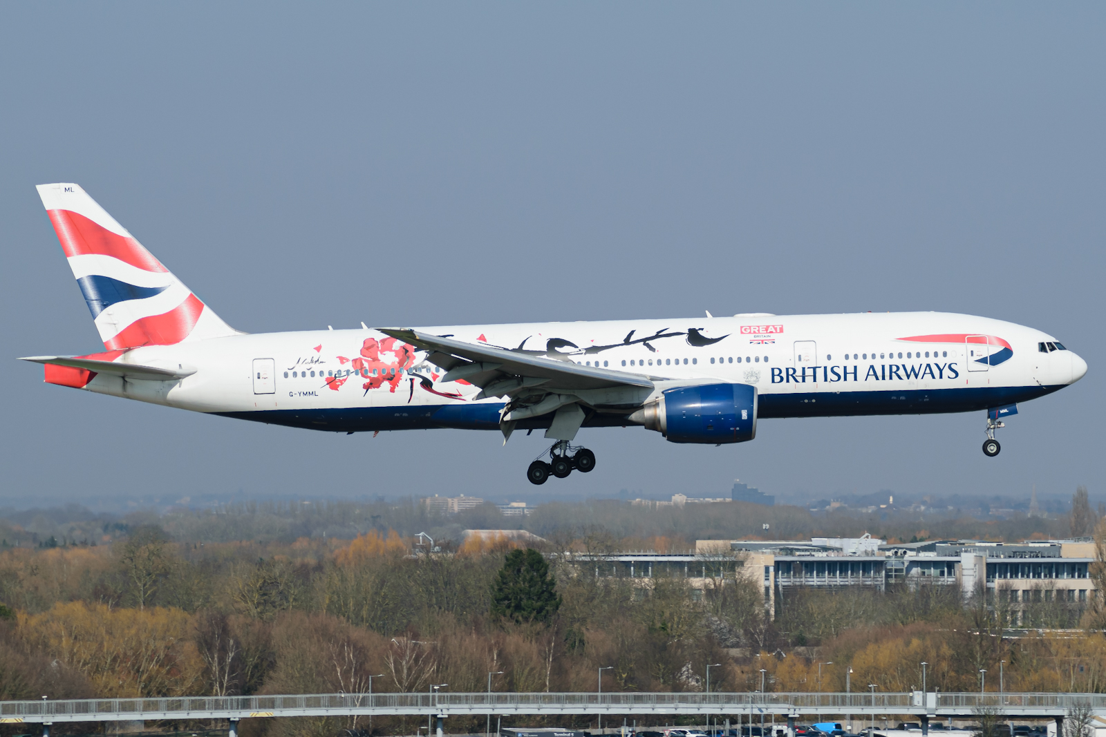 Full size: British Airways Boeing 777-200ER G-YMML at London Heathrow International Airport