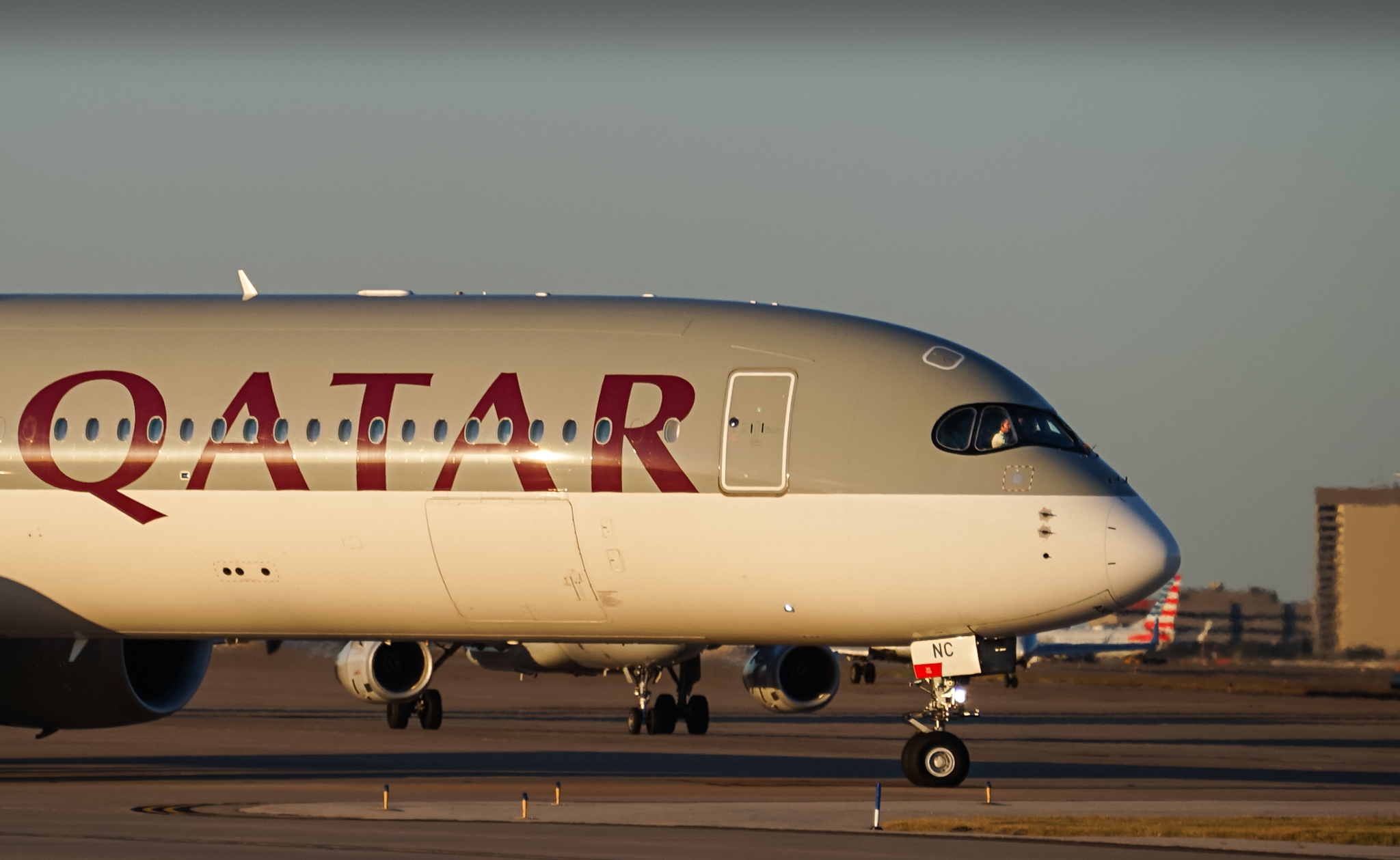 Full size: Qatar Airways Airbus A350-1000 A7-ANC at Dallas-Fort Worth International Airport