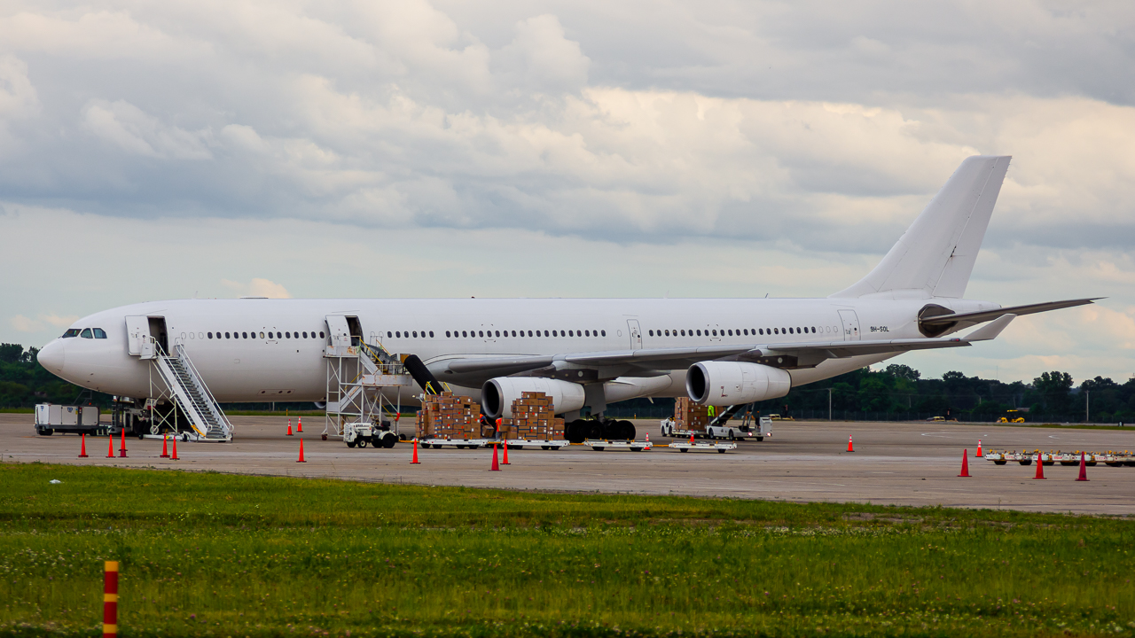 Full size: HiFly Malta Airbus A340-300 9H-SOL at Rickenbacker International Airport