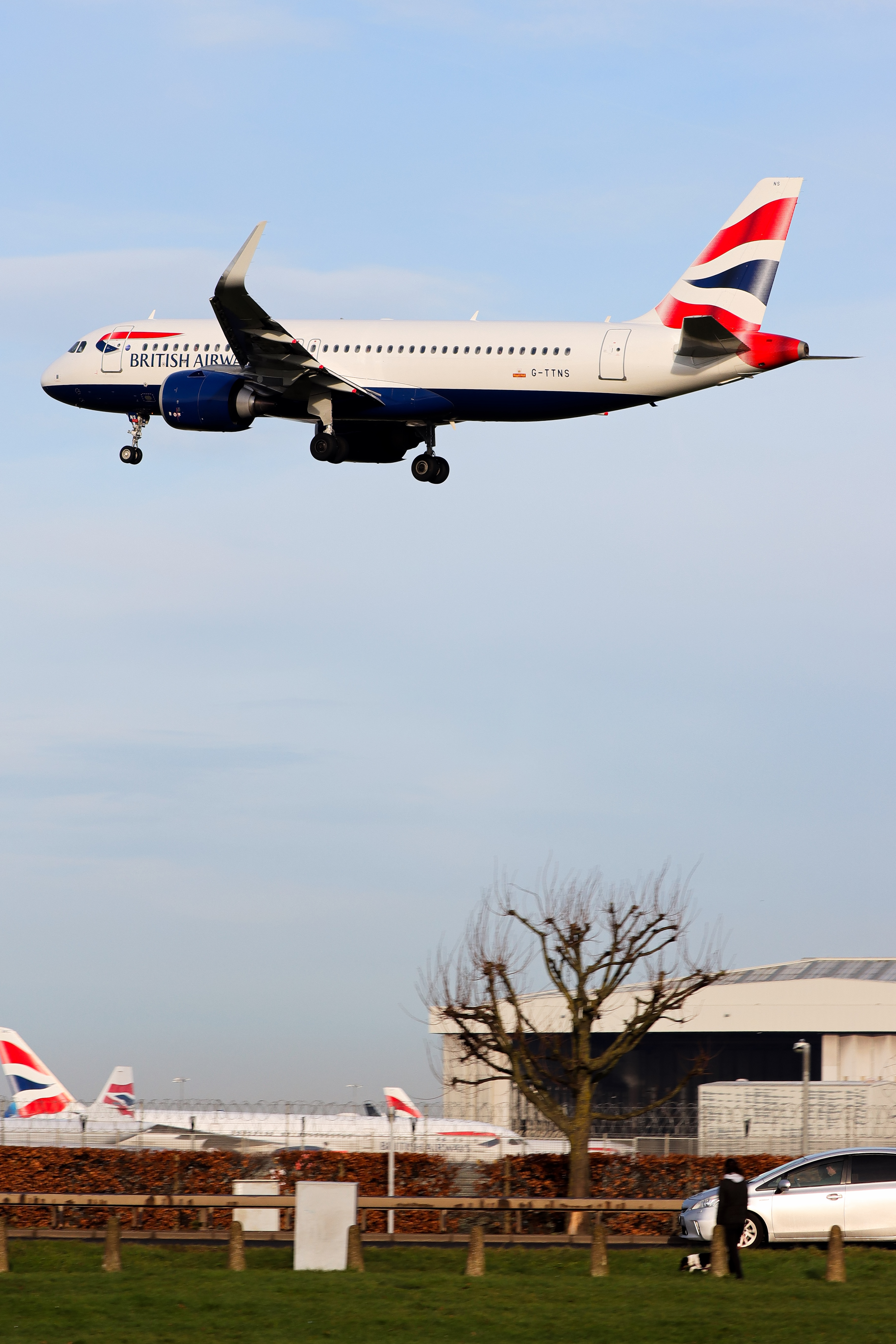 Full size: British Airways Airbus A320NEO G-TTNS at London Heathrow International Airport