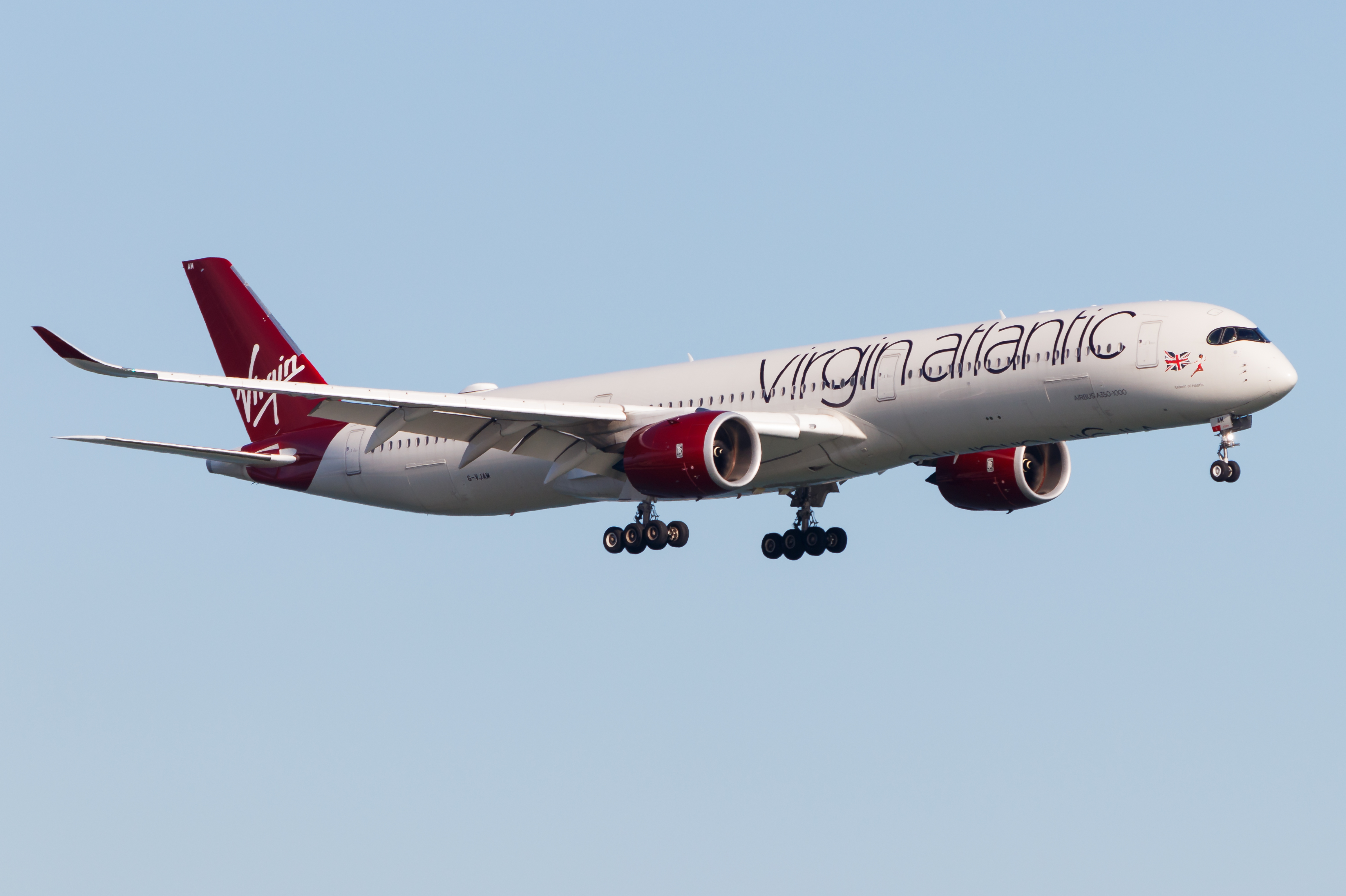 Full size: Virgin Atlantic Airbus A350-1000 G-VJAM at Hong Kong International Airport