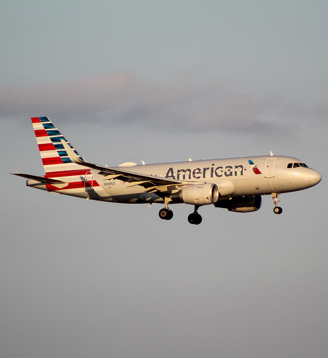 Full size: American Airlines Airbus A319 N9015D at Dallas-Fort Worth International Airport