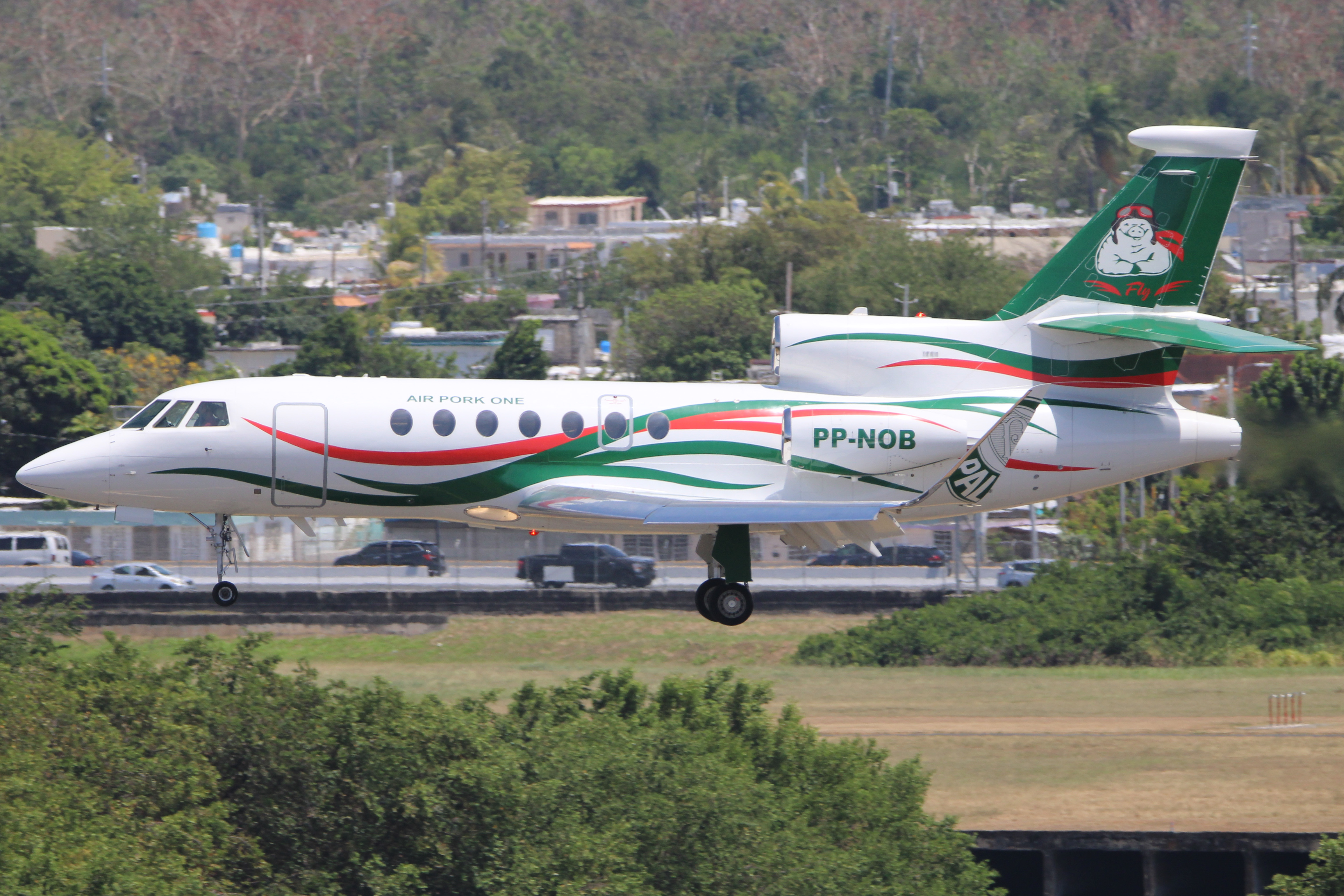 Full size: PRIVATE Dassault Falcon 50 PP-NOB at San Juan Luis Munoz Marin International Airport