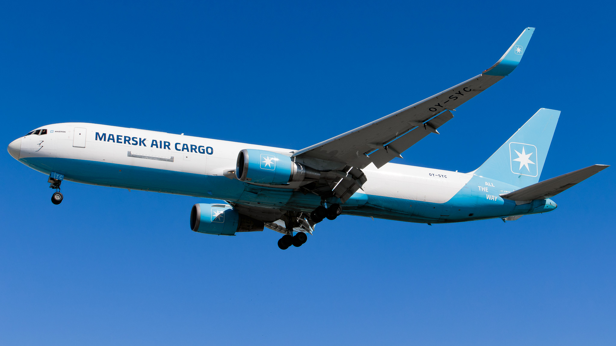 Full size: Maersk Air Cargo Boeing 767-300F OY-SYC at Miami International Airport