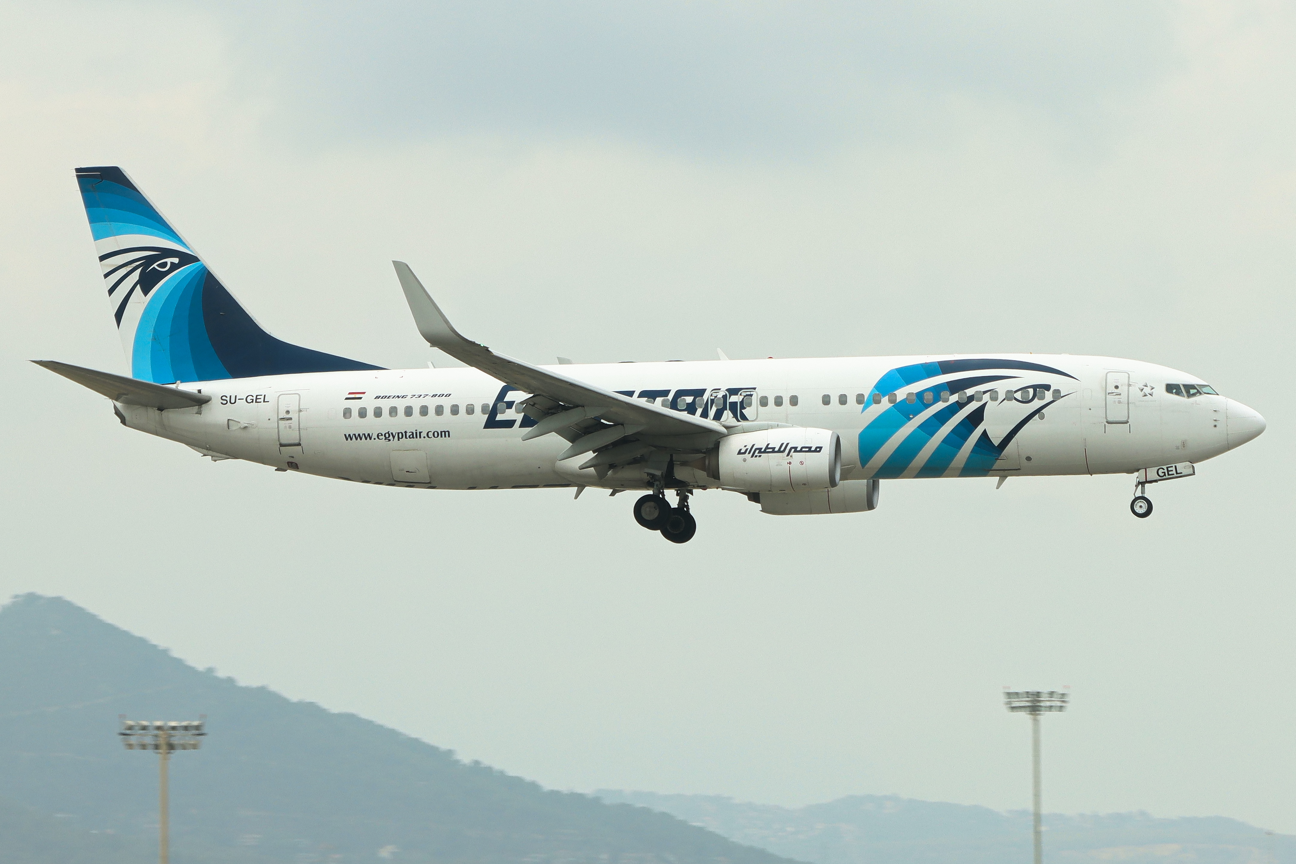 Full size: EgyptAir Boeing 737-800 SU-GEL at Barcelona El Prat Airport