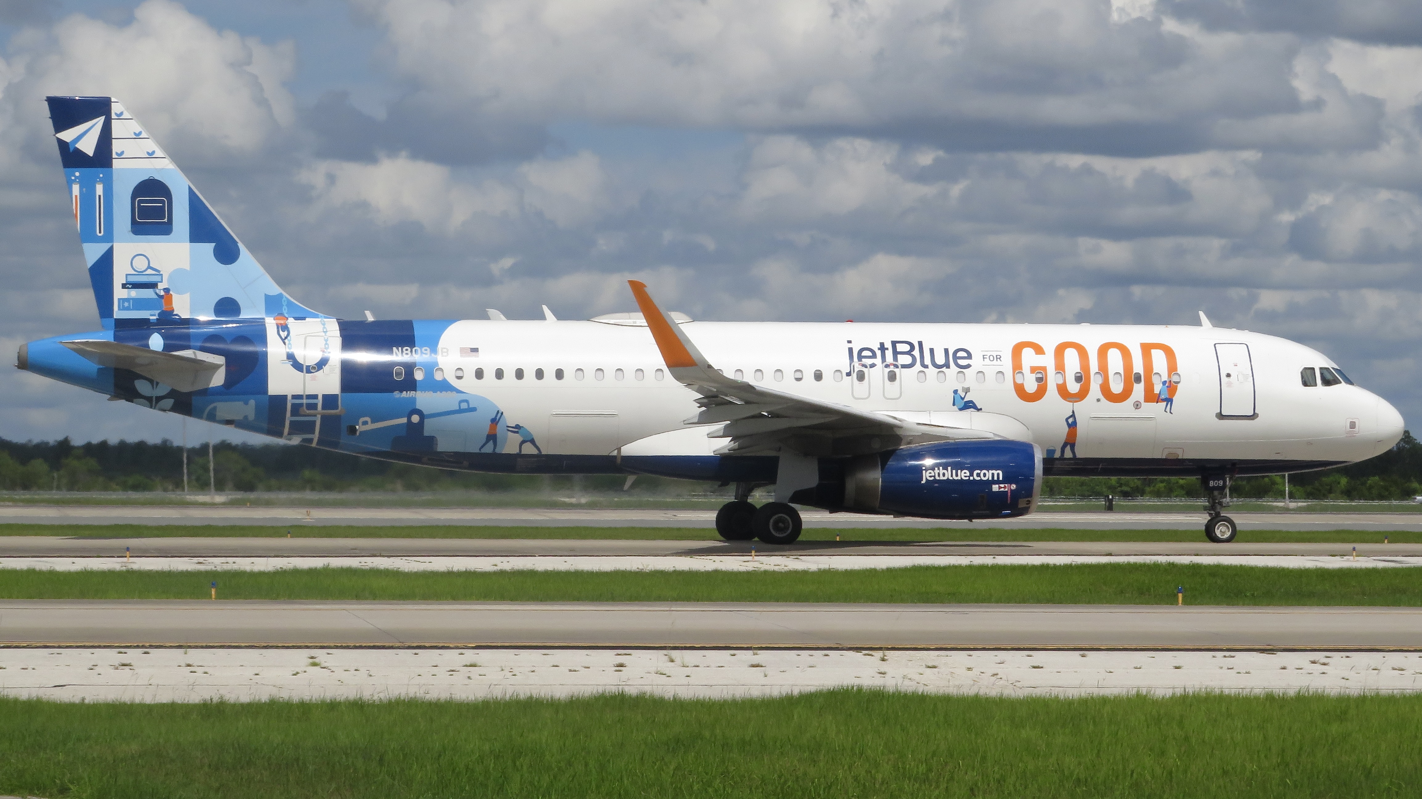 Full size: JetBlue Airways Airbus A320 N809JB at Orlando International Airport
