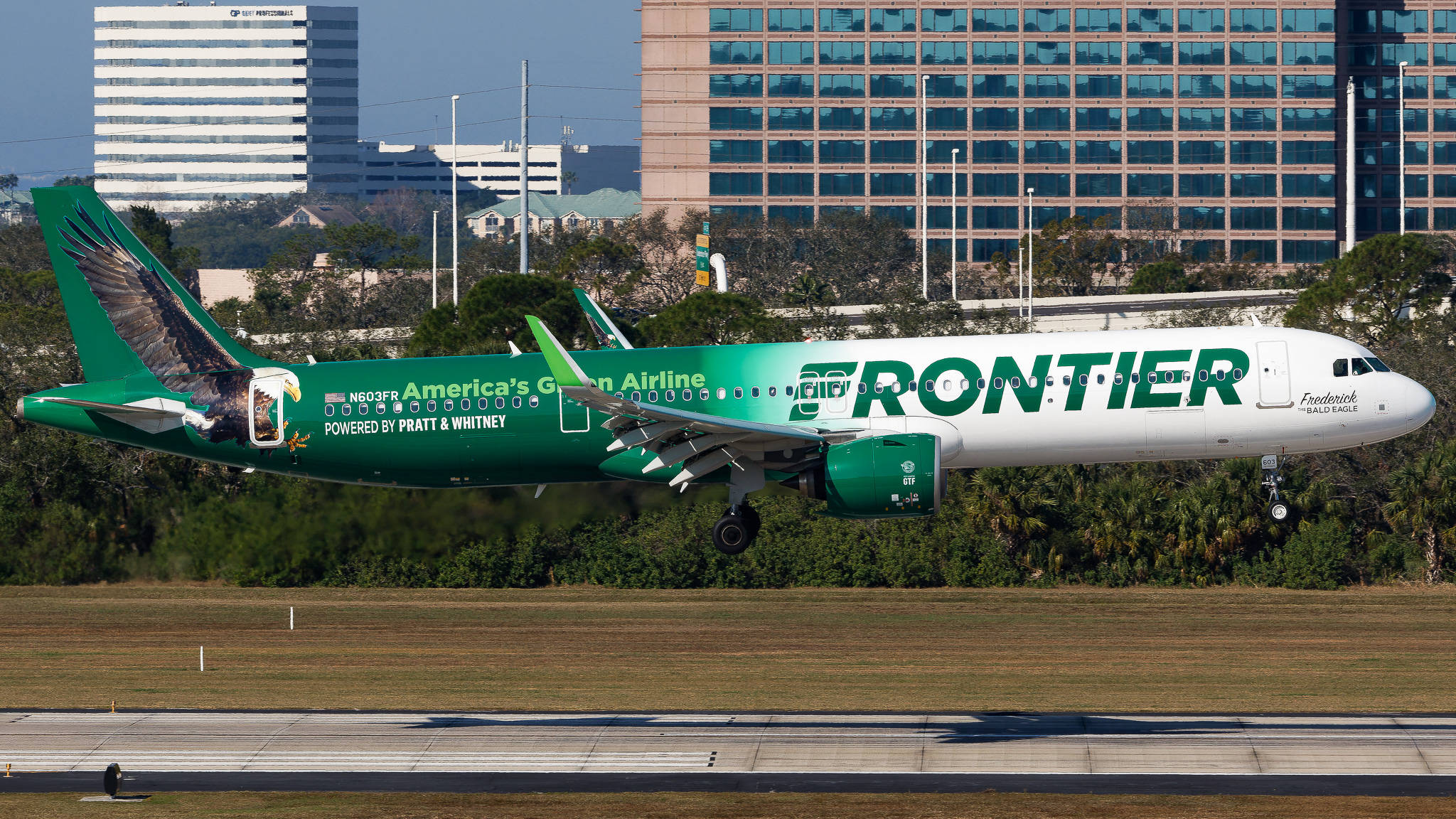 Full size: Frontier Airlines Airbus A321NEO N603FR at Tampa International Airport