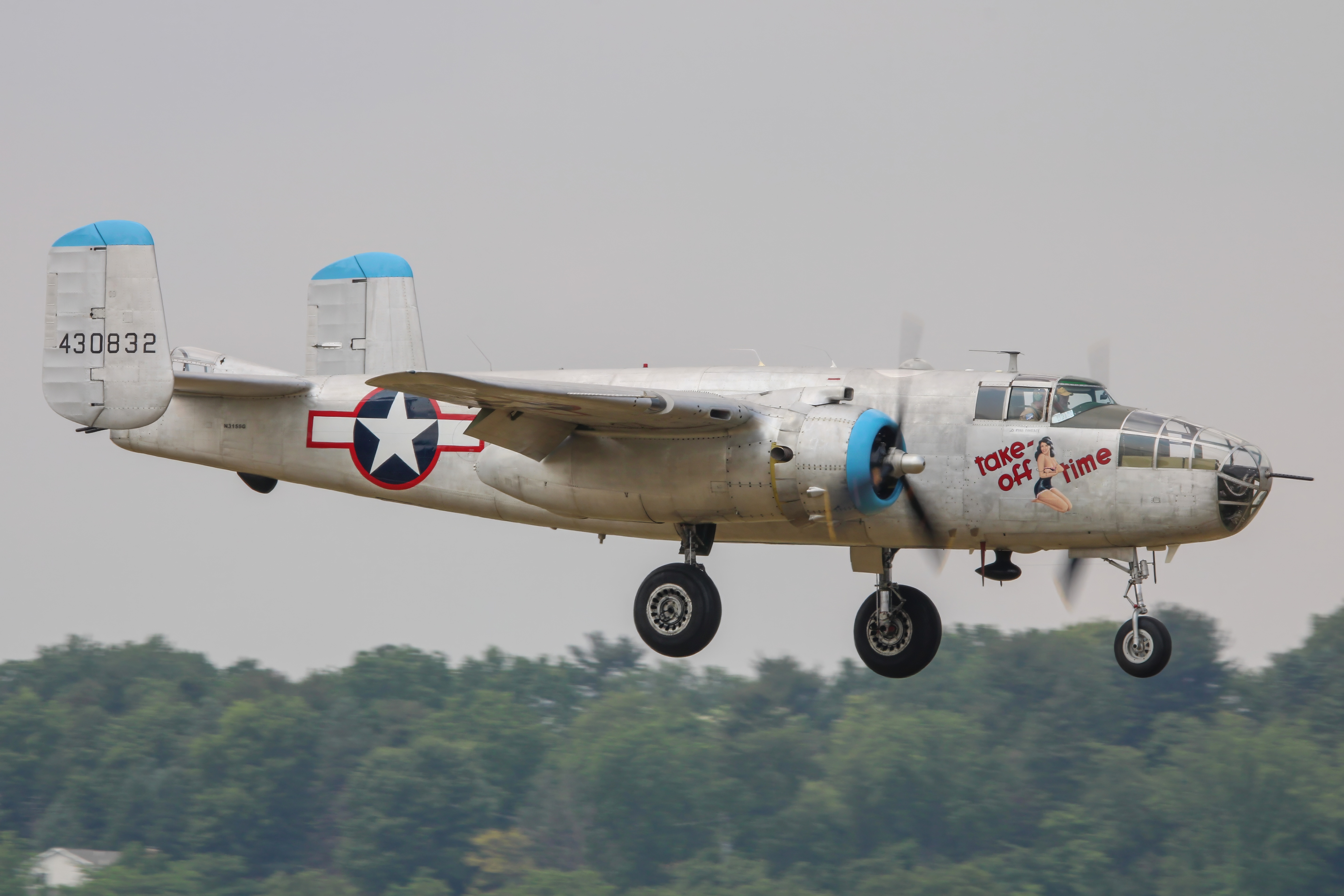Full size: PRIVATE  North American B-25 Mitchell N3155G at Reading Regional Airport/Carl A Spaatz Field