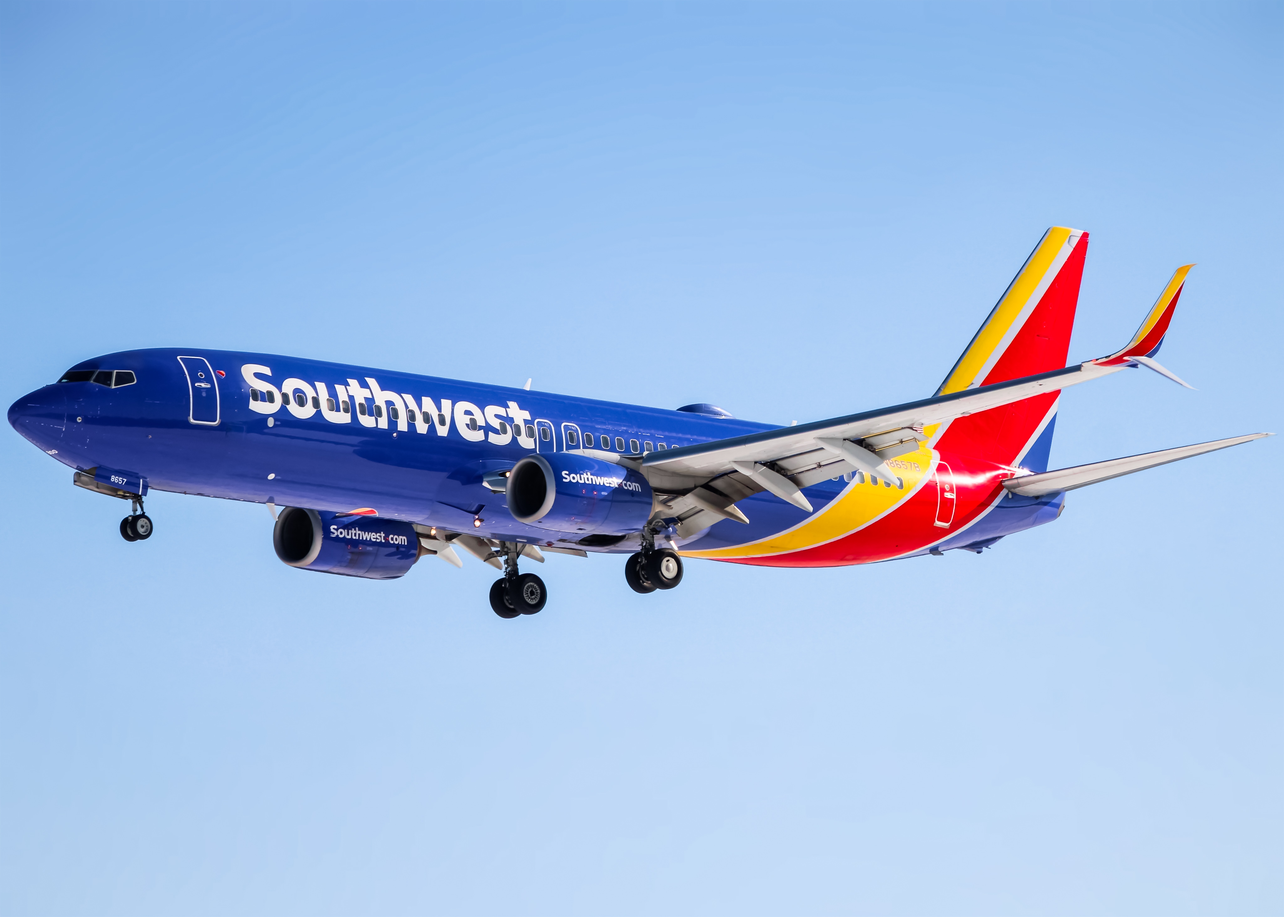 Full size: Southwest Airlines Boeing 737-800 N8657B at Baltimore/Washington International Thurgood Marshall Airport