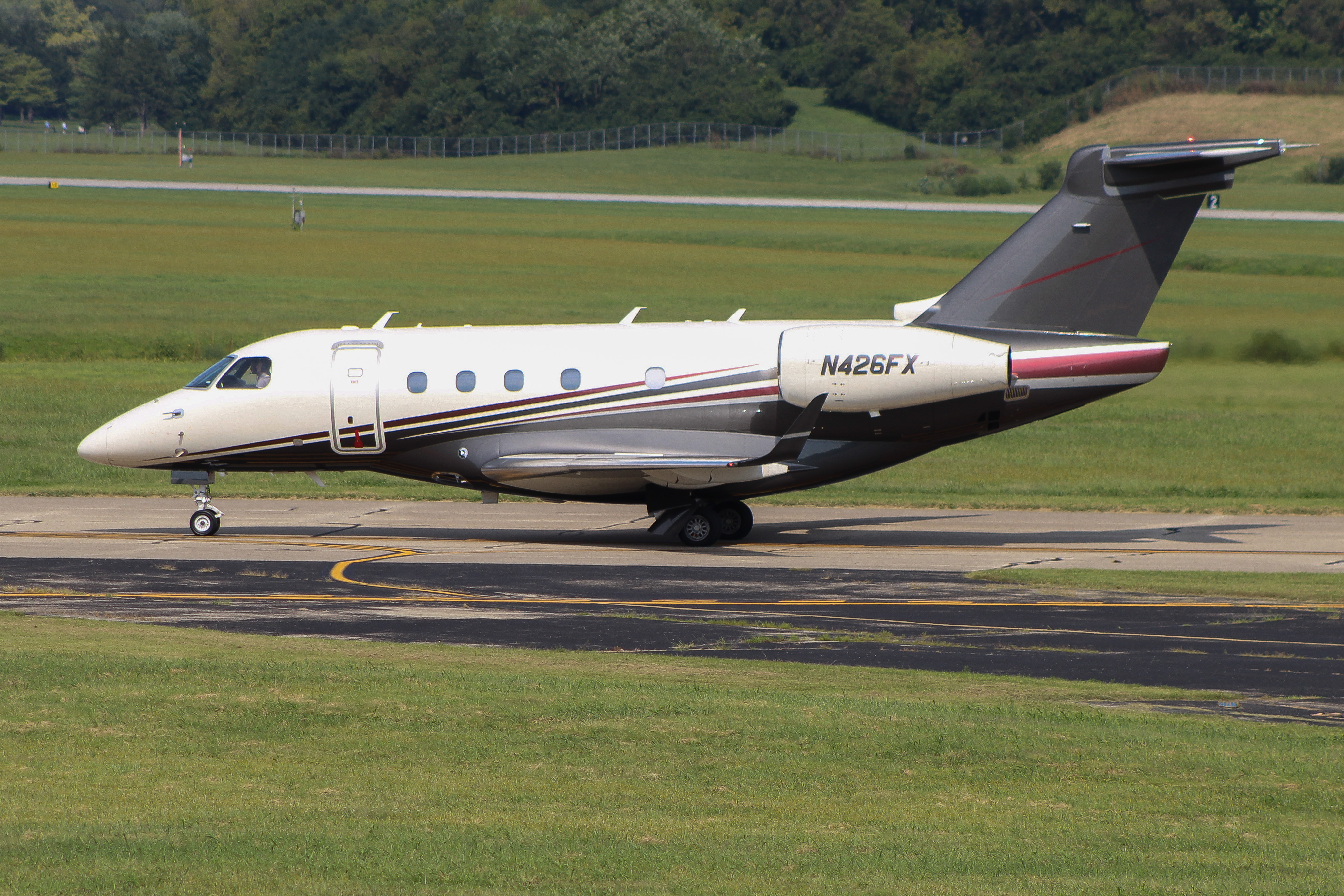 Full size: Flex jet  Embraer Legacy 450 N426FX at Cincinnati Municipal Airport/Lunken Field