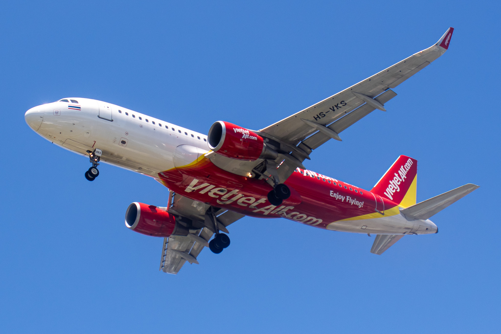 Full size: Thai VietJet Air Airbus A320 HS-VKS at Da Nang International Airport
