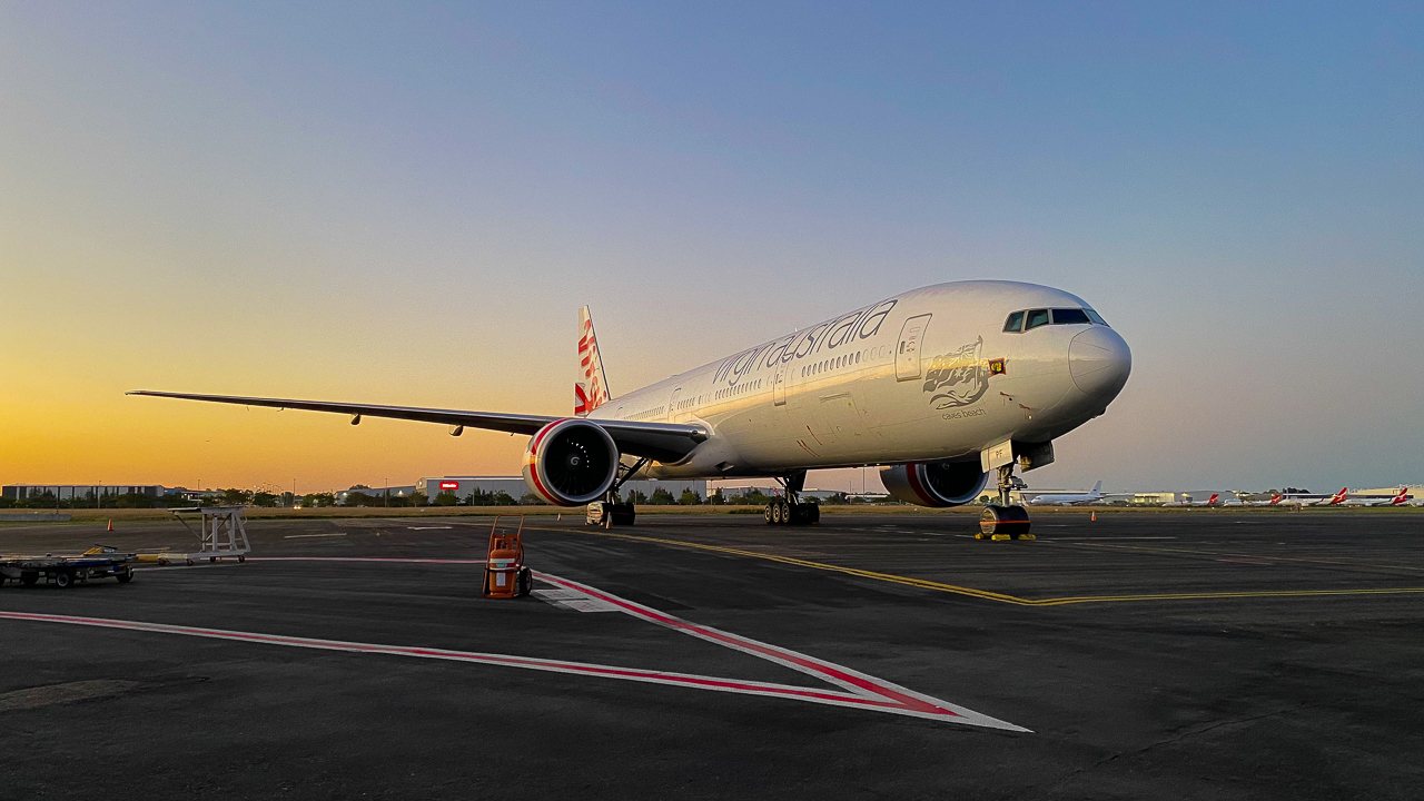 Full size: Virgin Australia Boeing 777-300ER VH-VPF at Brisbane Airport