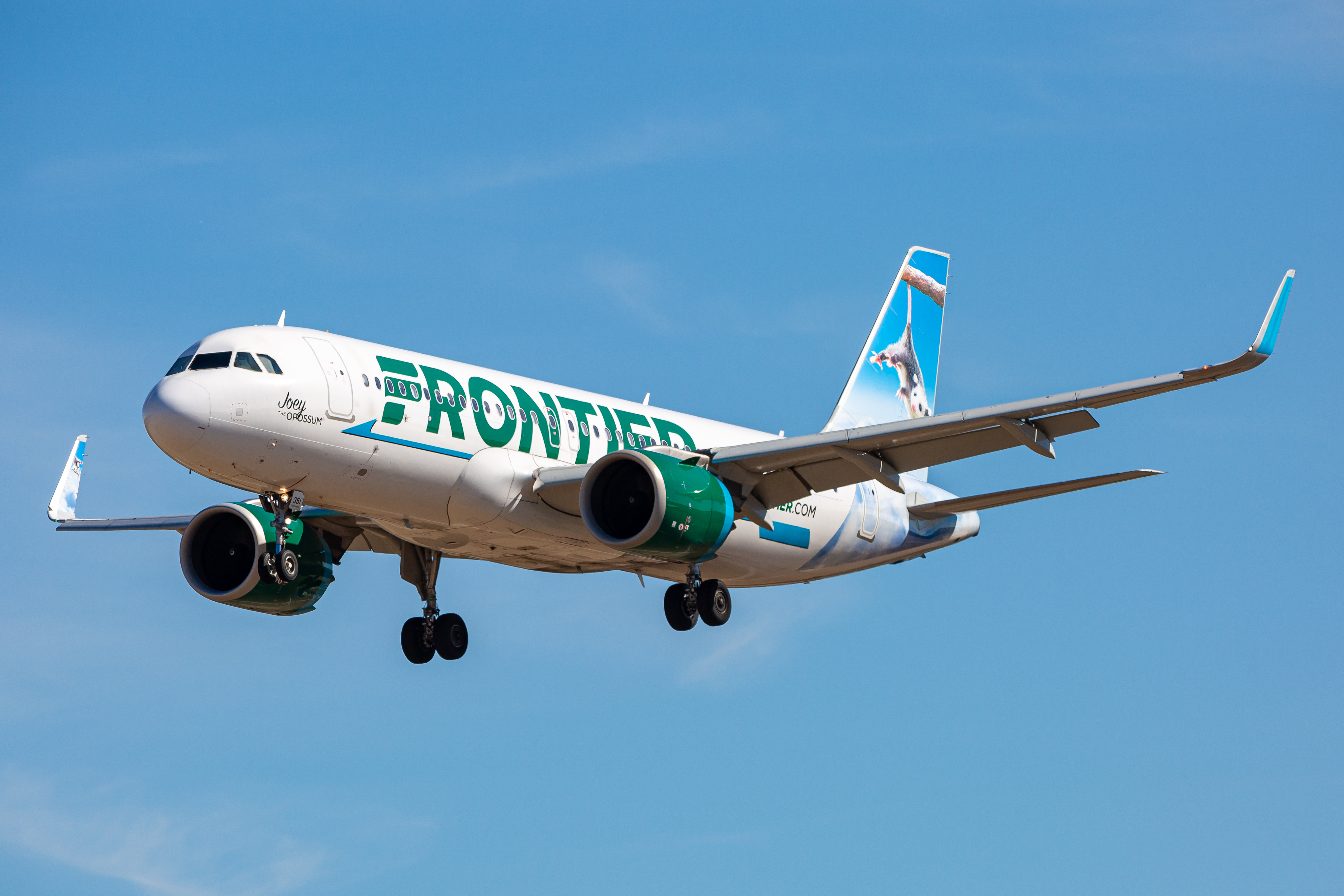 Full size: Frontier Airlines Airbus A320NEO N351FR at Baltimore/Washington International Thurgood Marshall Airport