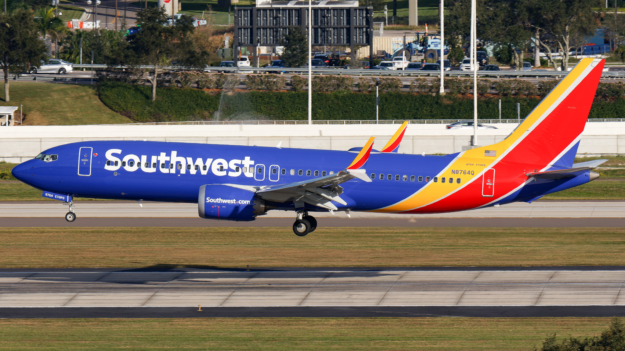 Full size: southwest Airlines Boeing 737 MAX 8 N8764Q at Tampa International Airport