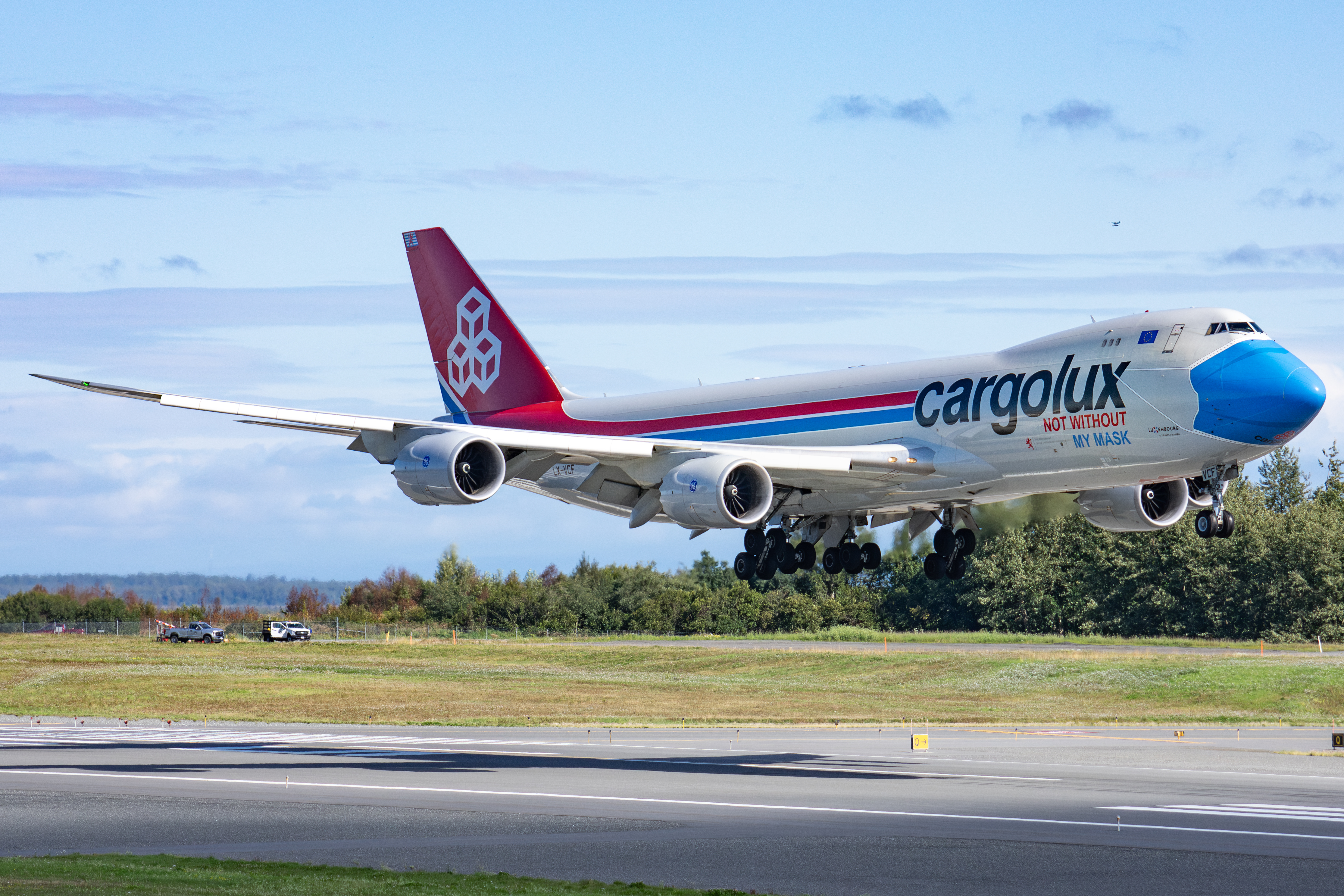 Full size: CargoLux Boeing 747-8F LX-VCF at Anchorage Ted Stevens International Airport