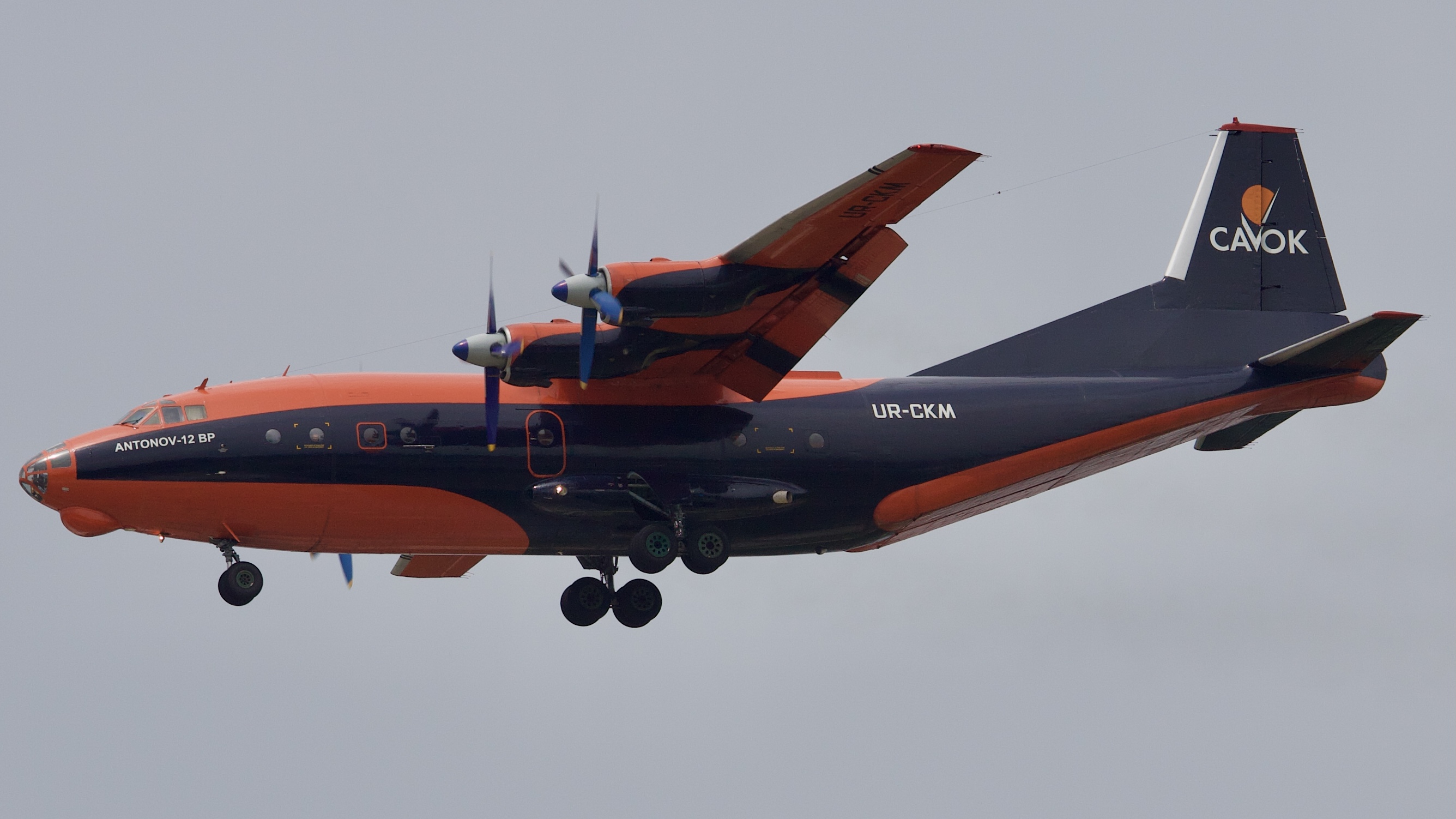 Full size: CAVOK AIR Antonov An-12 UR-CKM at Houston-George Bush Intercontinental Airport
