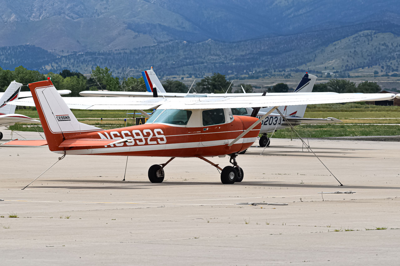 Full size: PRIVATE Cessna 150 N6592S at Vance Brand Airport