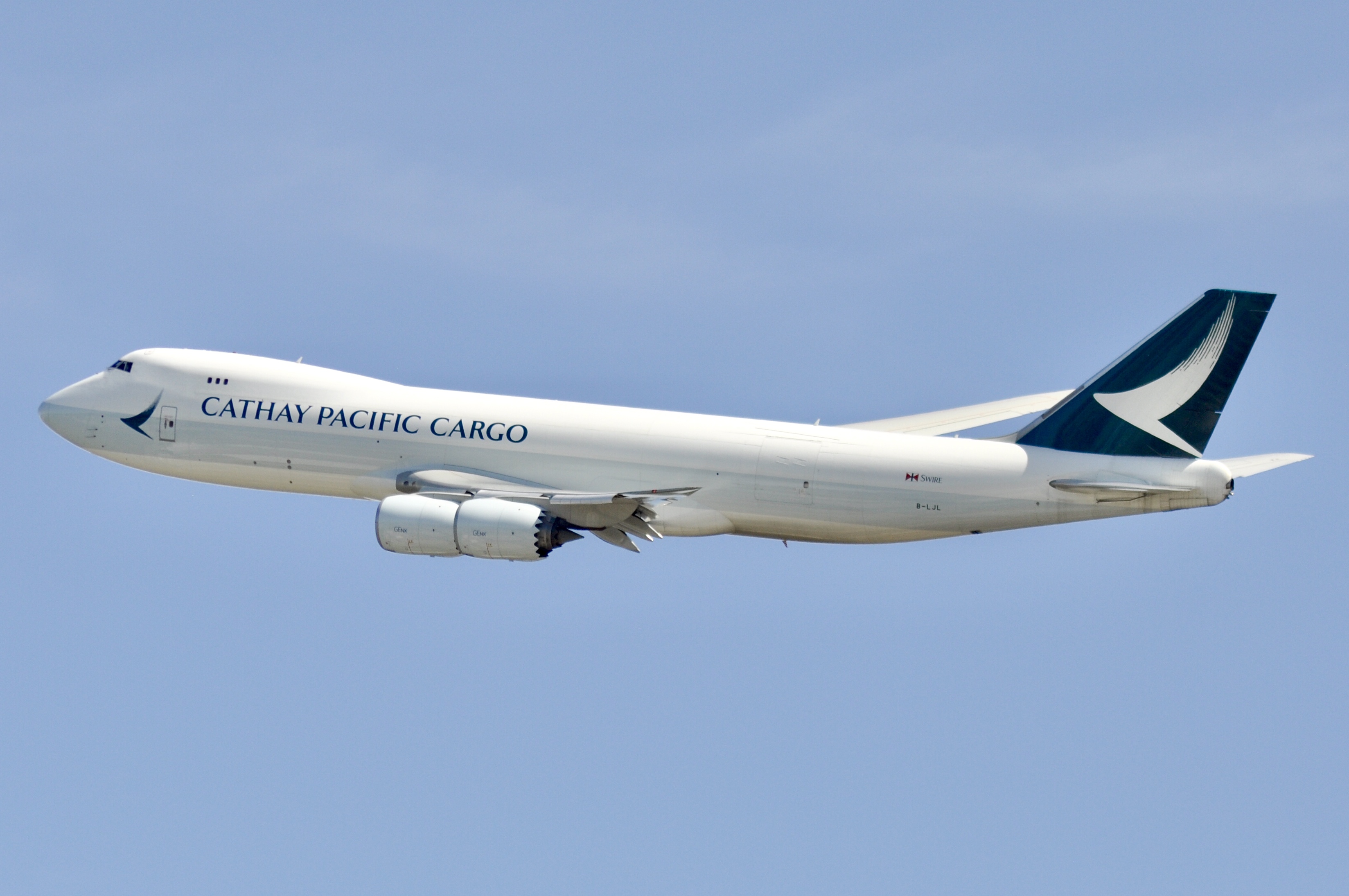 Full size: Cathay Pacific Cargo Boeing 747-8F B-LJL at Chicago O'Hare International Airport