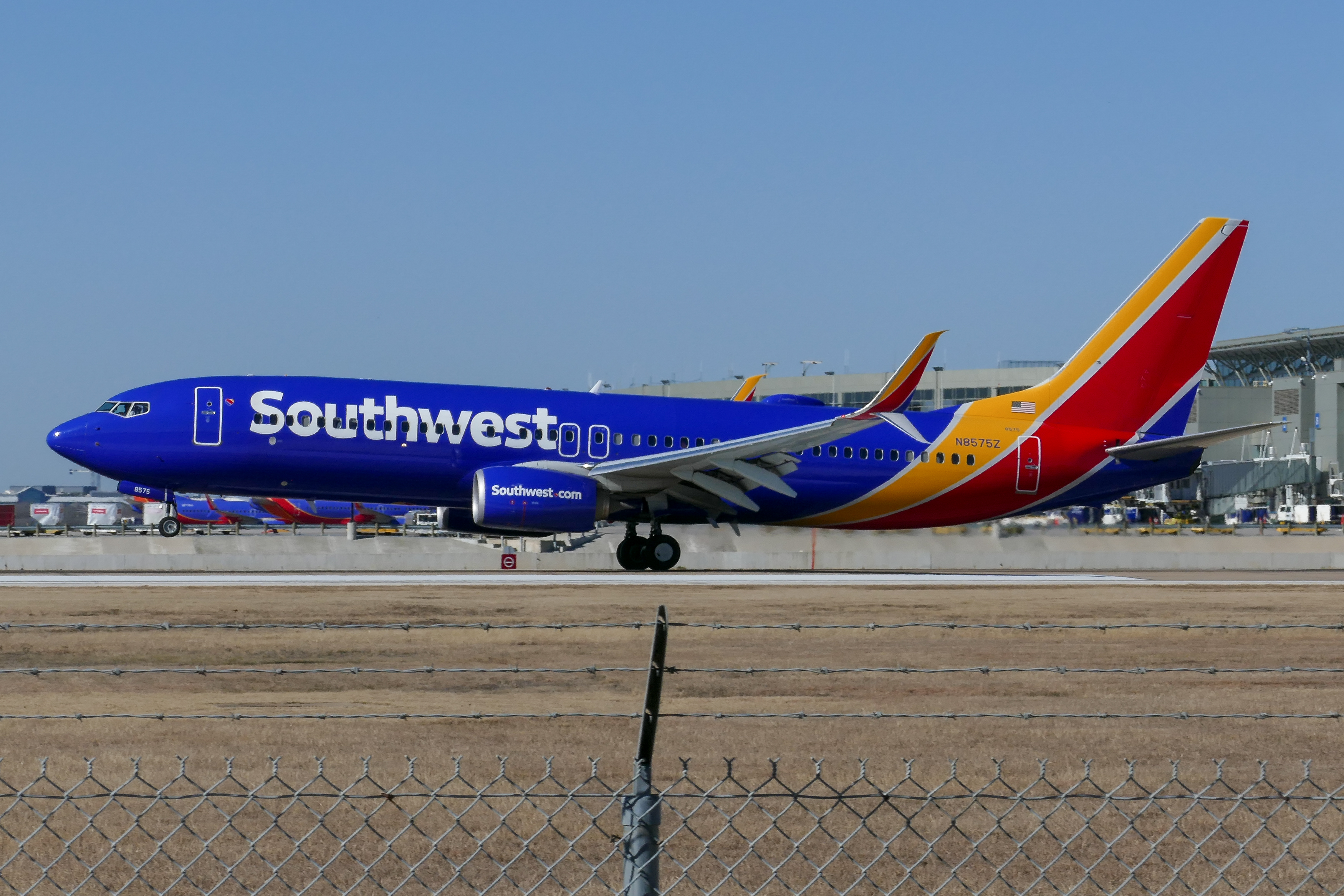 Full size: Southwest Airlines  Boeing 737-800 N8575Z at Austin-Bergstrom International Airport