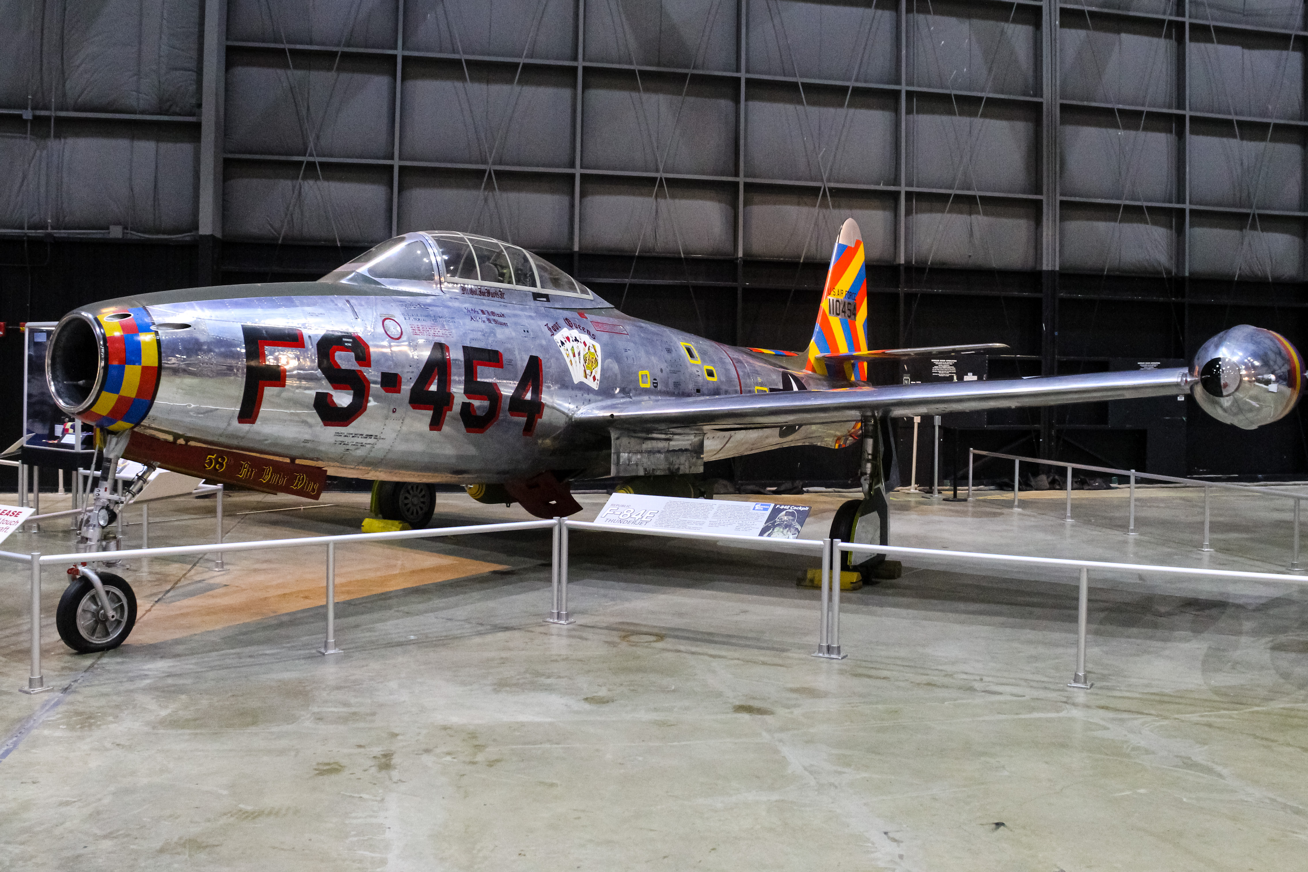 Full size: USAF - United States Air Force F-84E Thunderjet 110454 at Wright-Patterson Air Force Base