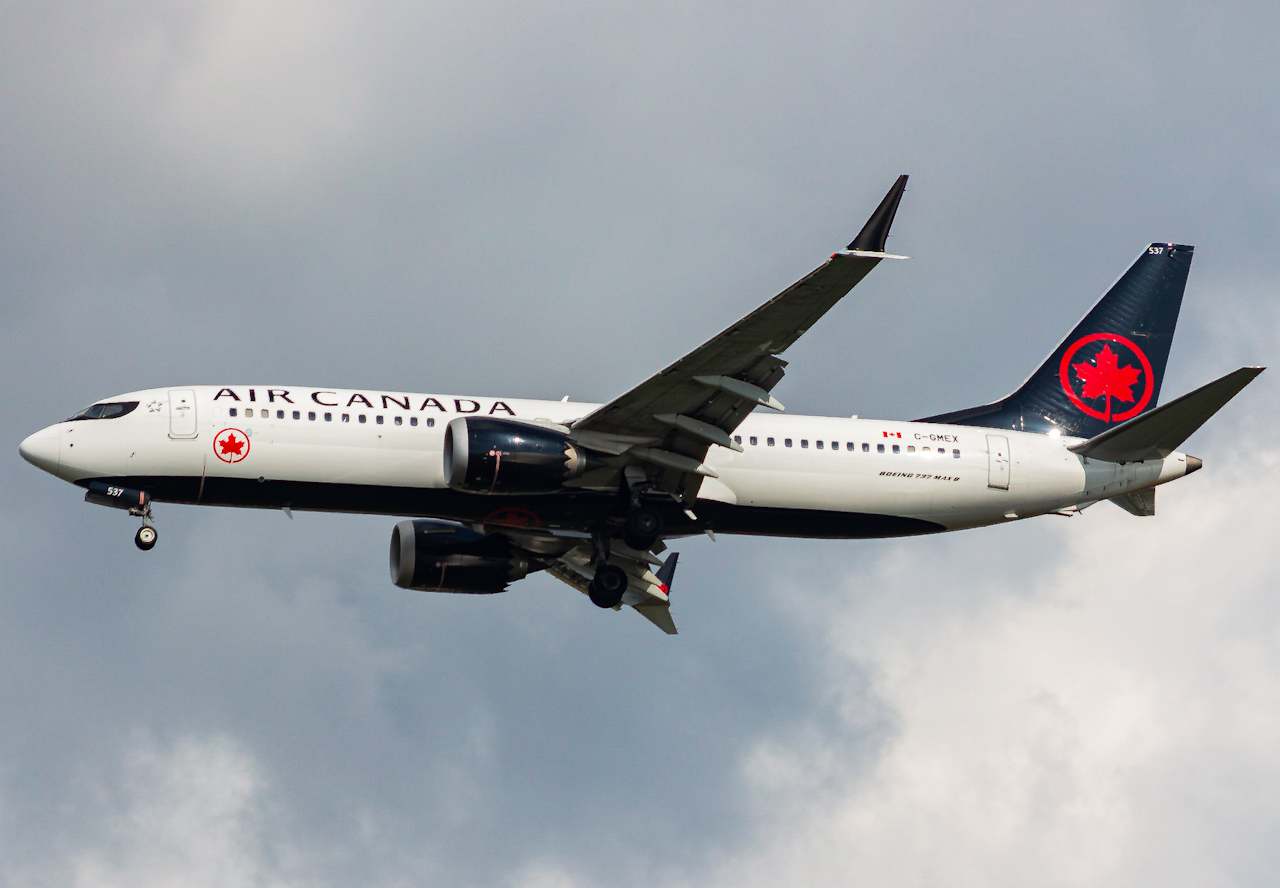 Full size: Air Canada Boeing 737 MAX 8 C-GMEX at Tampa International Airport