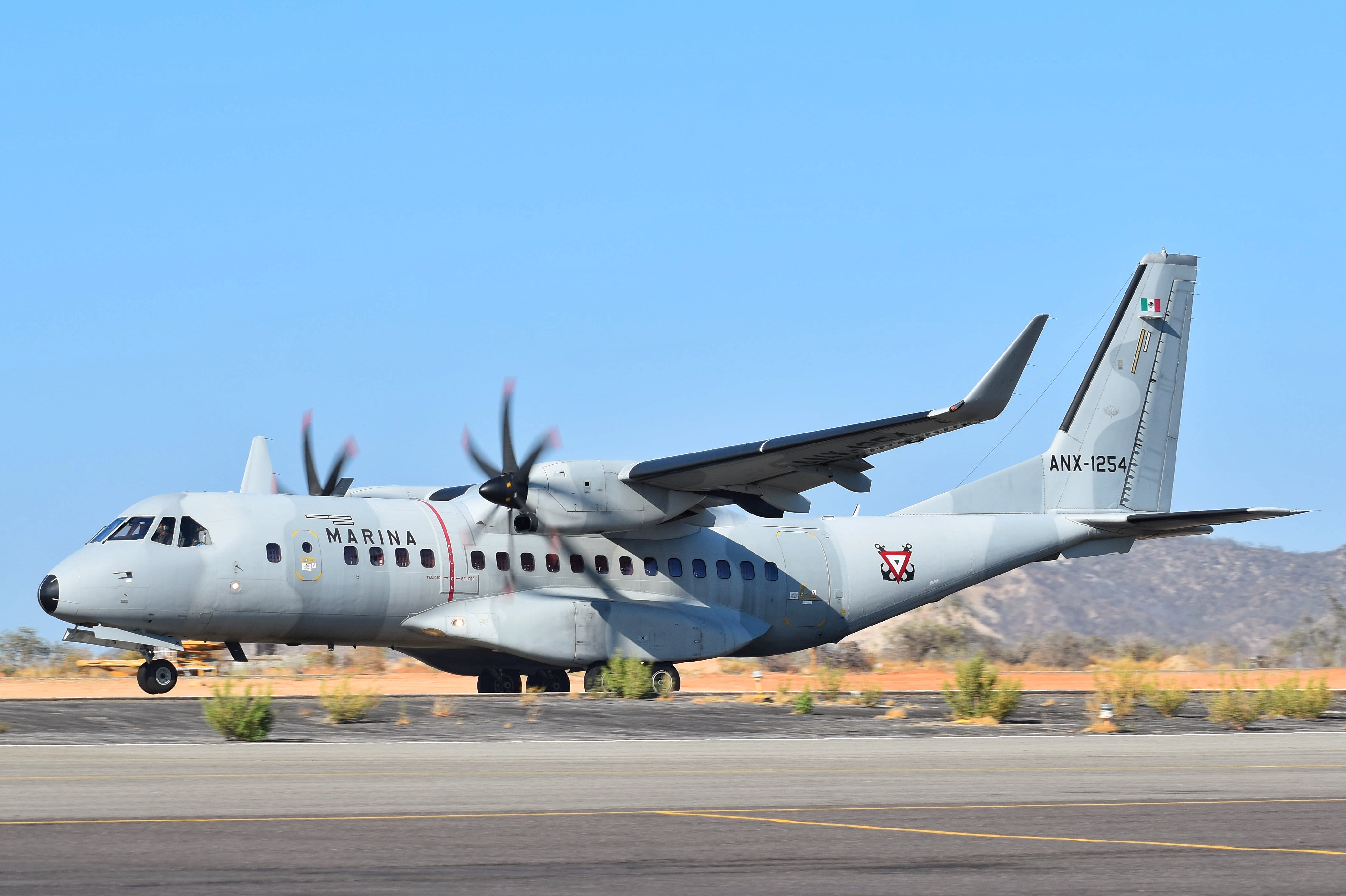 Full size: Mexican Marines  Airbus C295W ANX-1254 at Aeropuerto de Cabo San Lucas Internacional