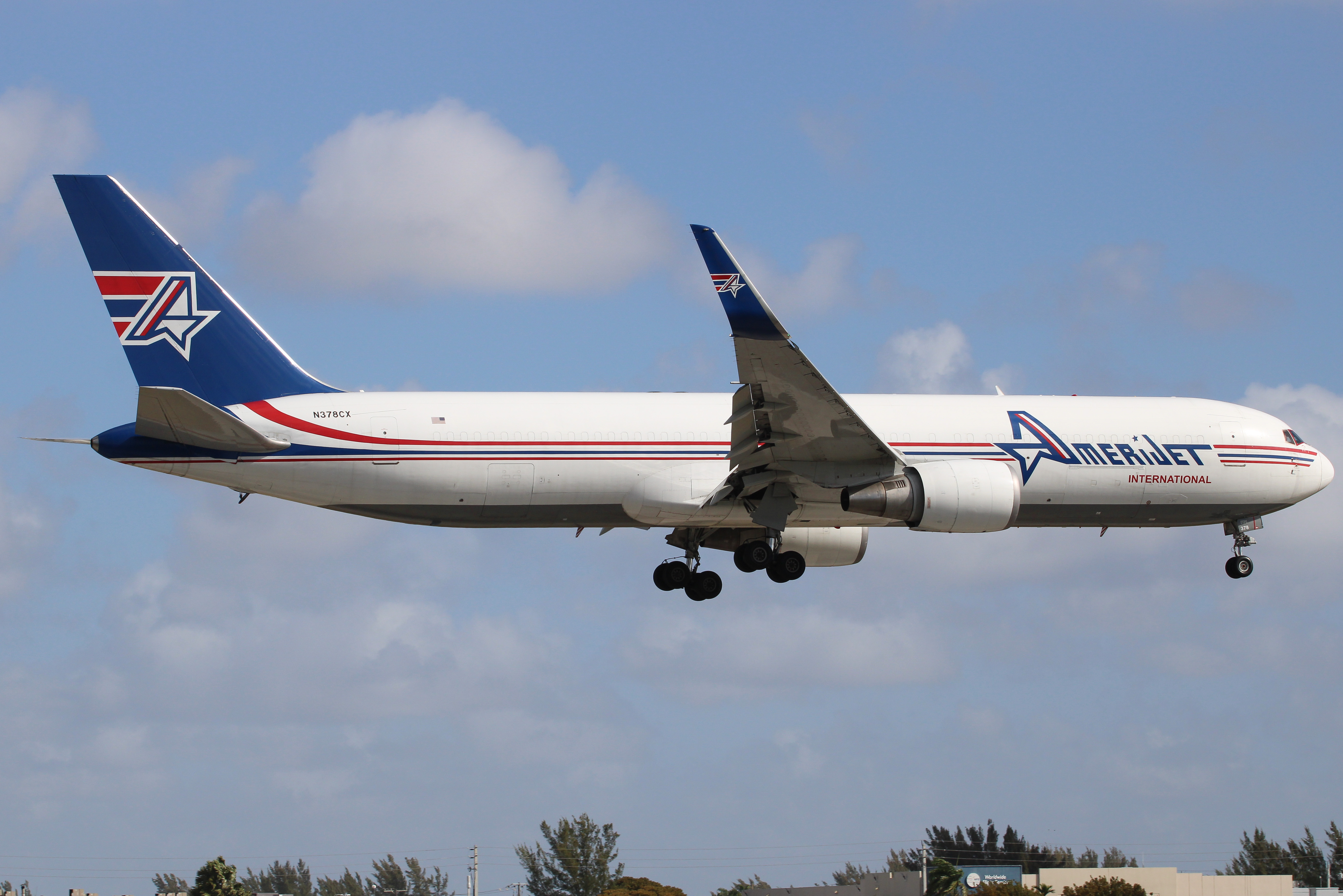 Full size: Amerijet Boeing 767-300F N378CX at Miami International Airport