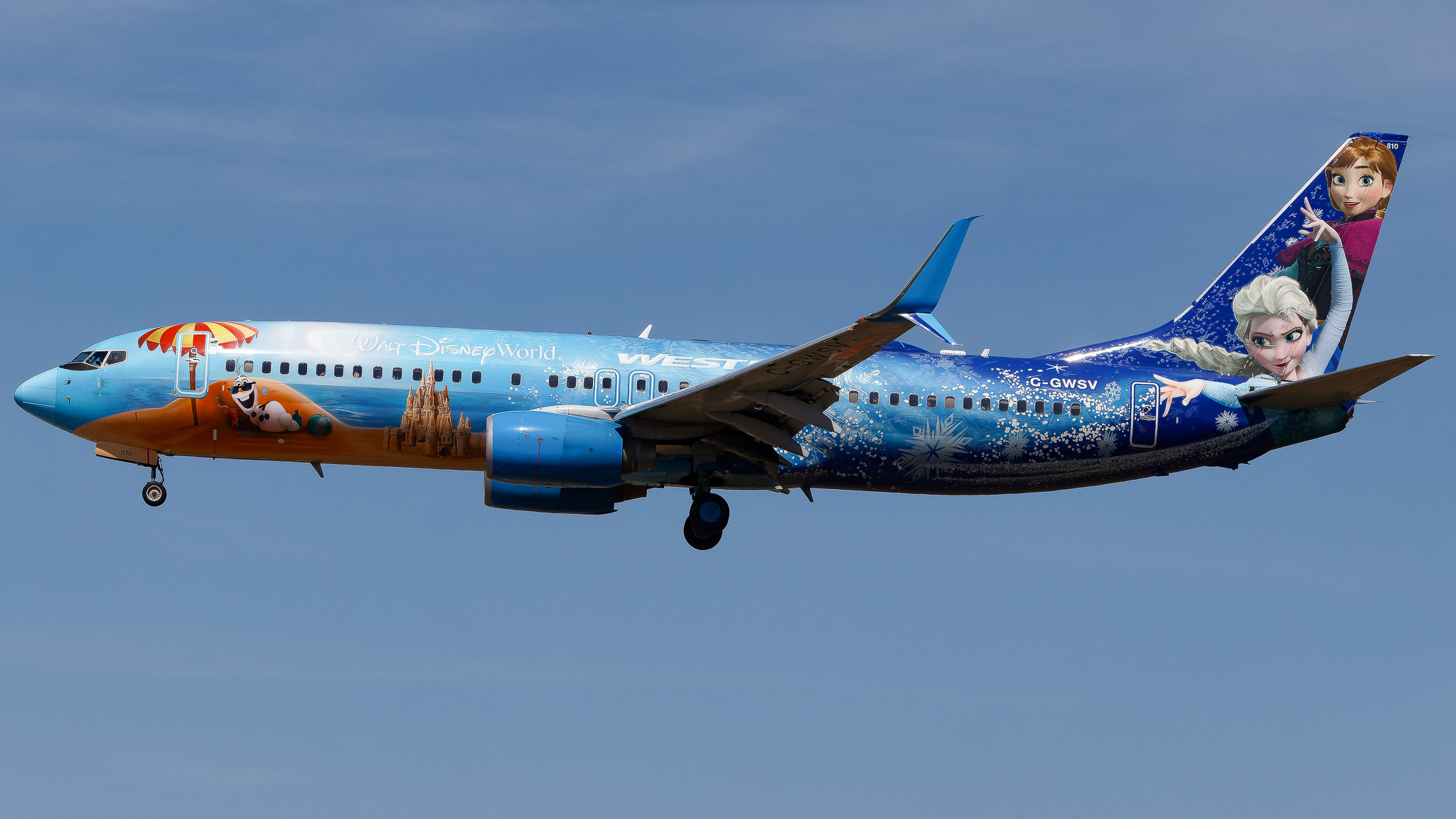 Full size: Westjet Boeing 737-800 C-GWSV at Tampa International Airport