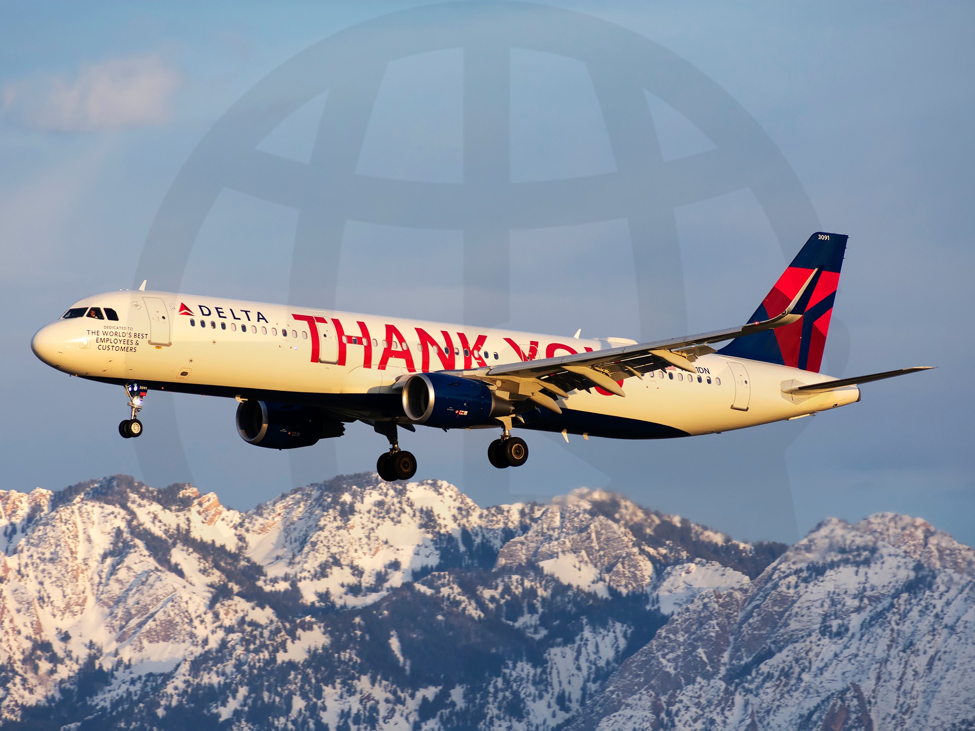 Full size: Delta Airlines Airbus A321-200 N391DN at Salt Lake City International Airport