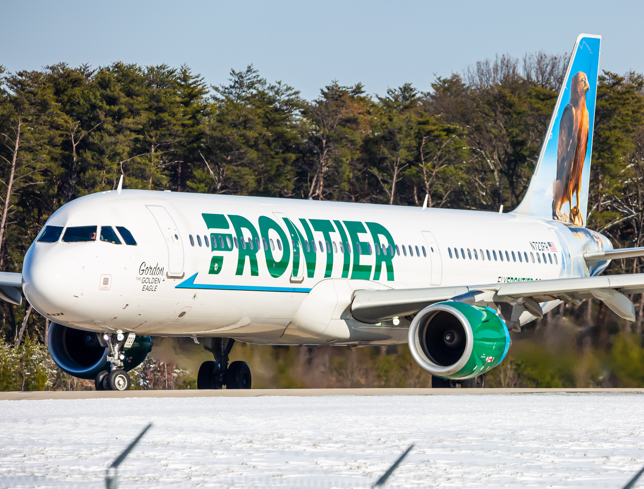 Full size: Frontier Airlines Airbus A321-200 N723FR at Baltimore/Washington International Thurgood Marshall Airport